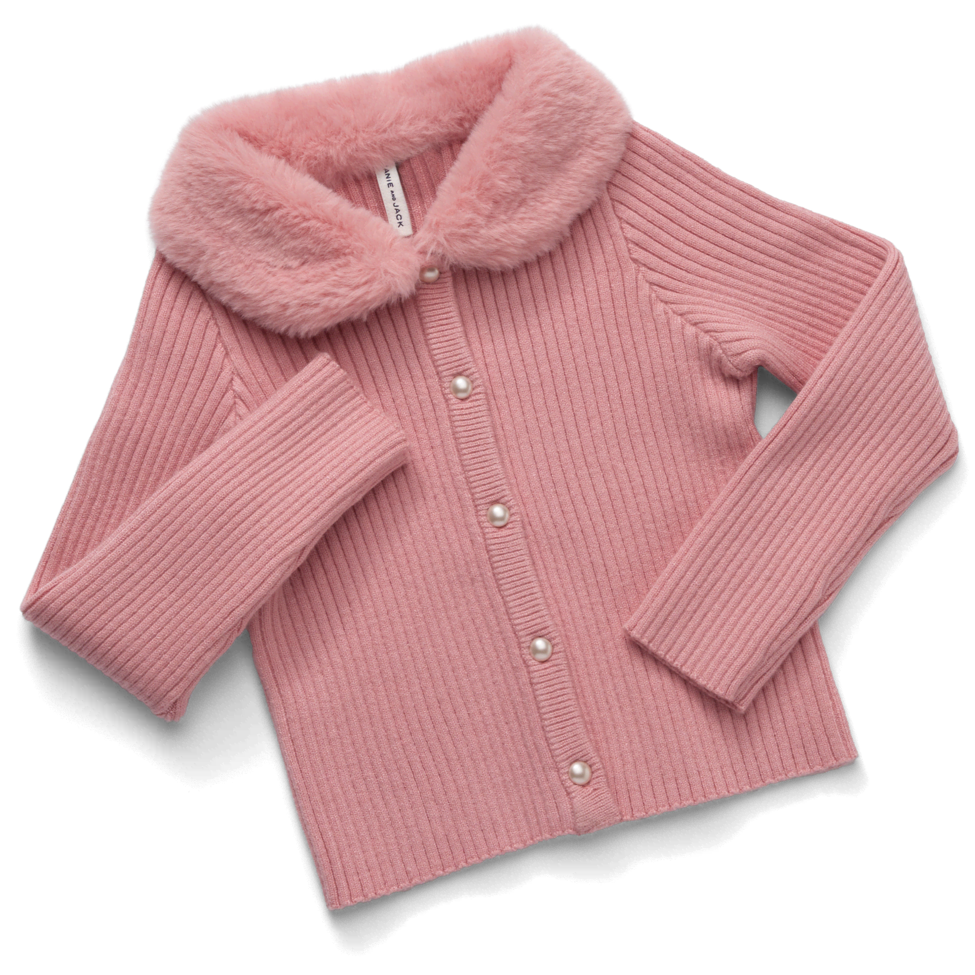 American Girl® x Janie and Jack Rosy Ribbed Cardigan for Girls