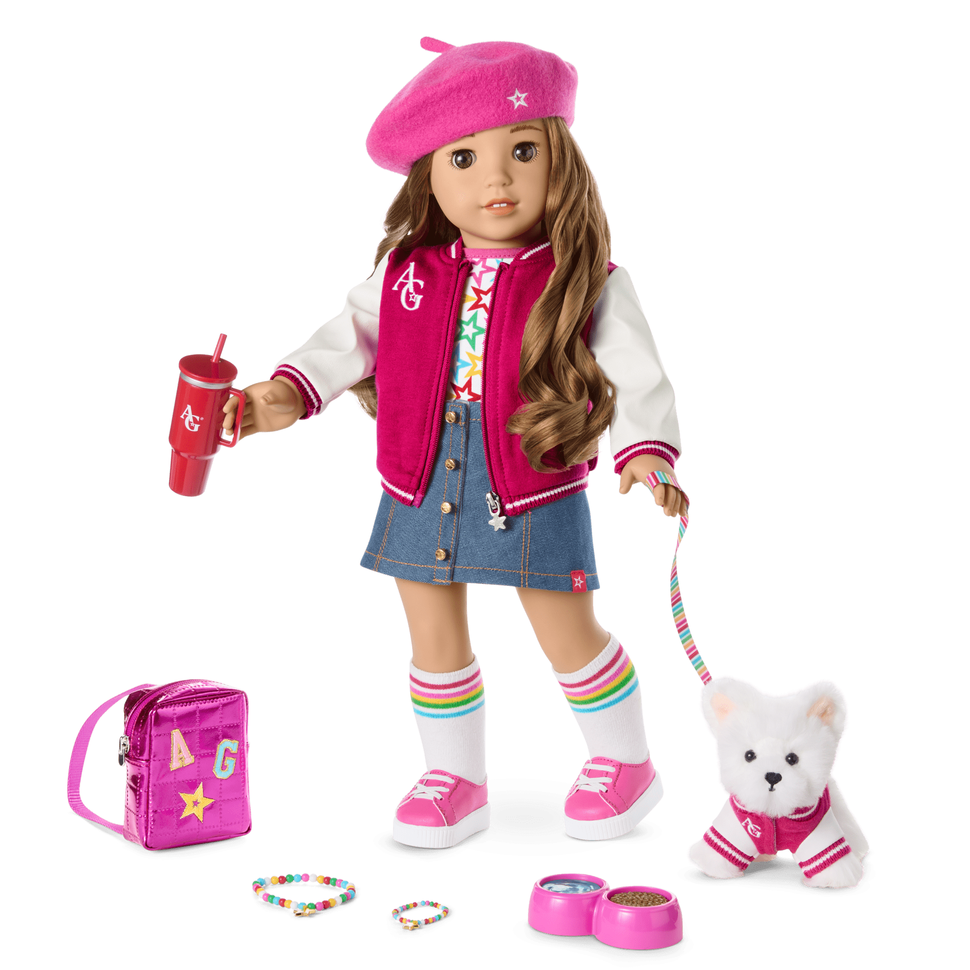 Truly Me™ 18-inch Doll #118 with curly caramel hair | American Girl®