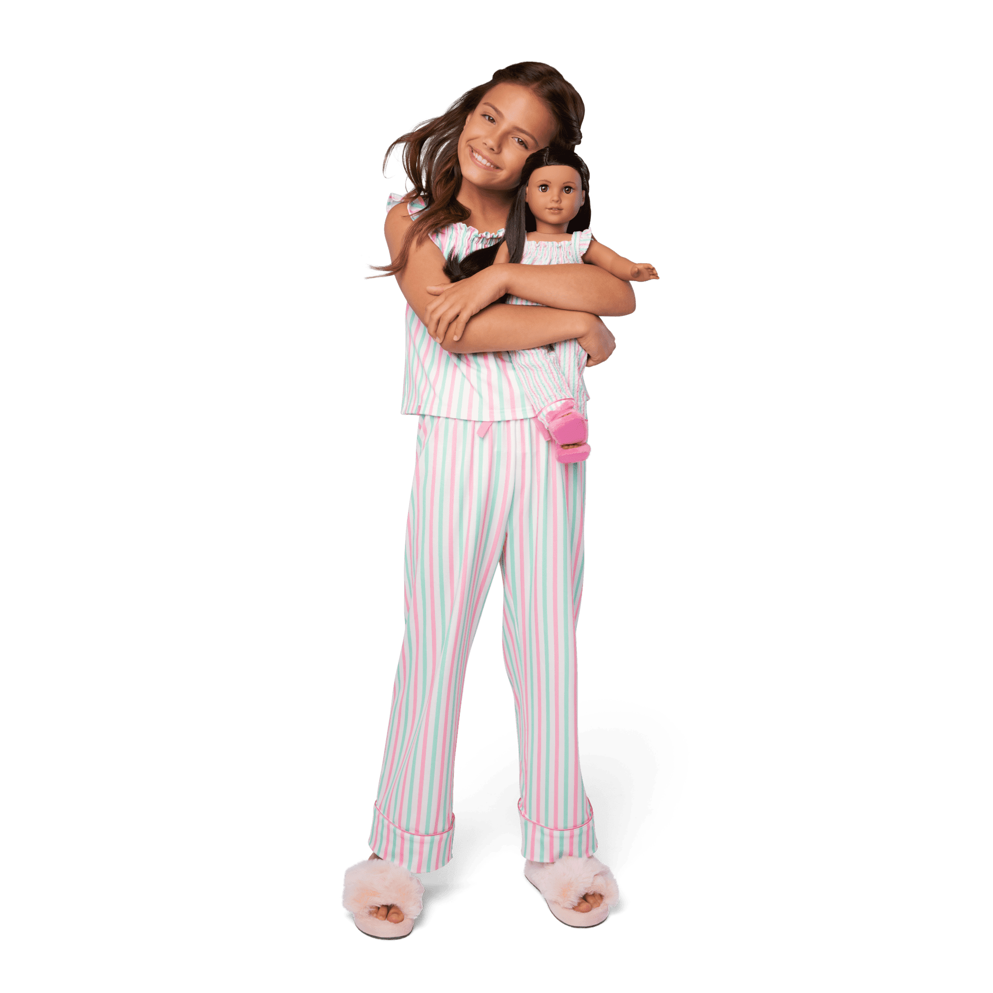 Raquel’s™ Coastal Stripes Pajamas for Girls & 18-inch Dolls