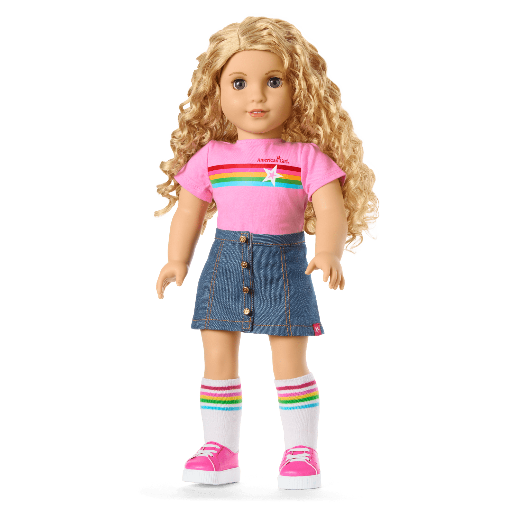 Truly Me™ 18-inch Doll #115 with curly blonde hair