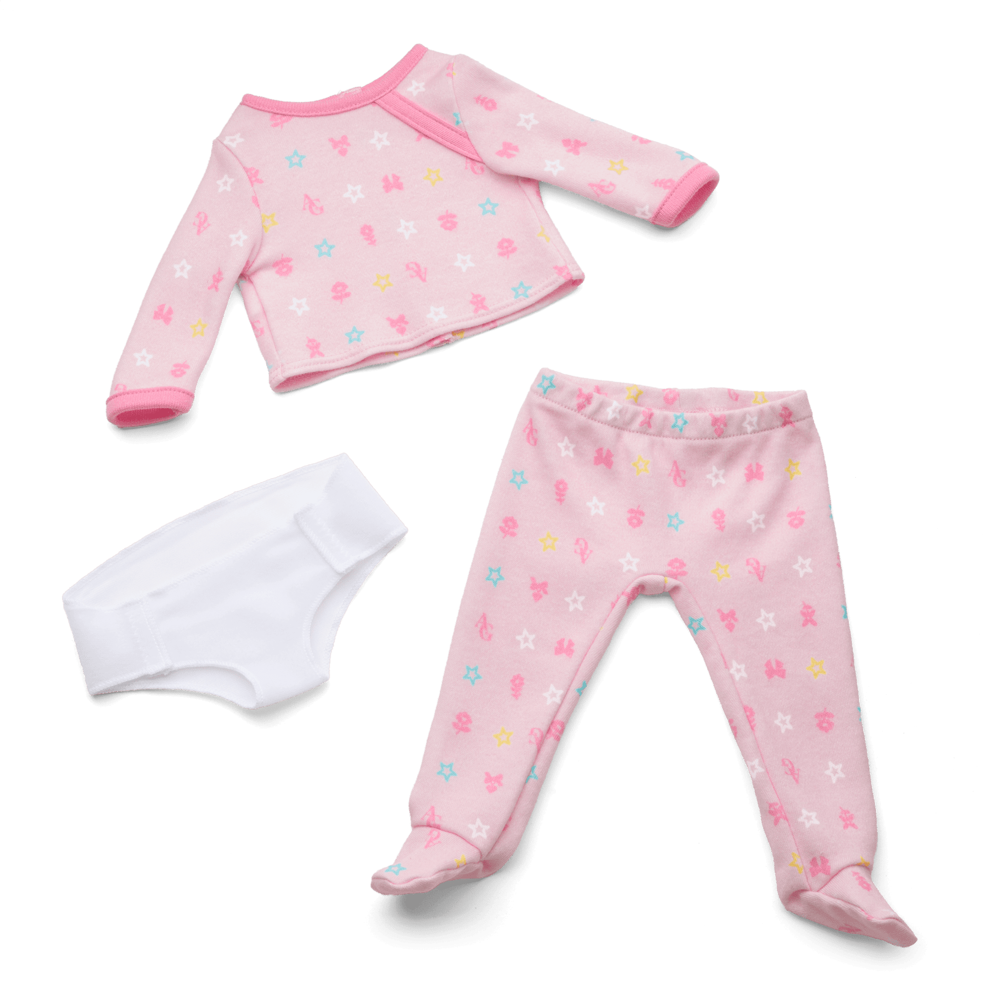 Bitty Baby® Doll #5 with dark-brown hair in Pastel