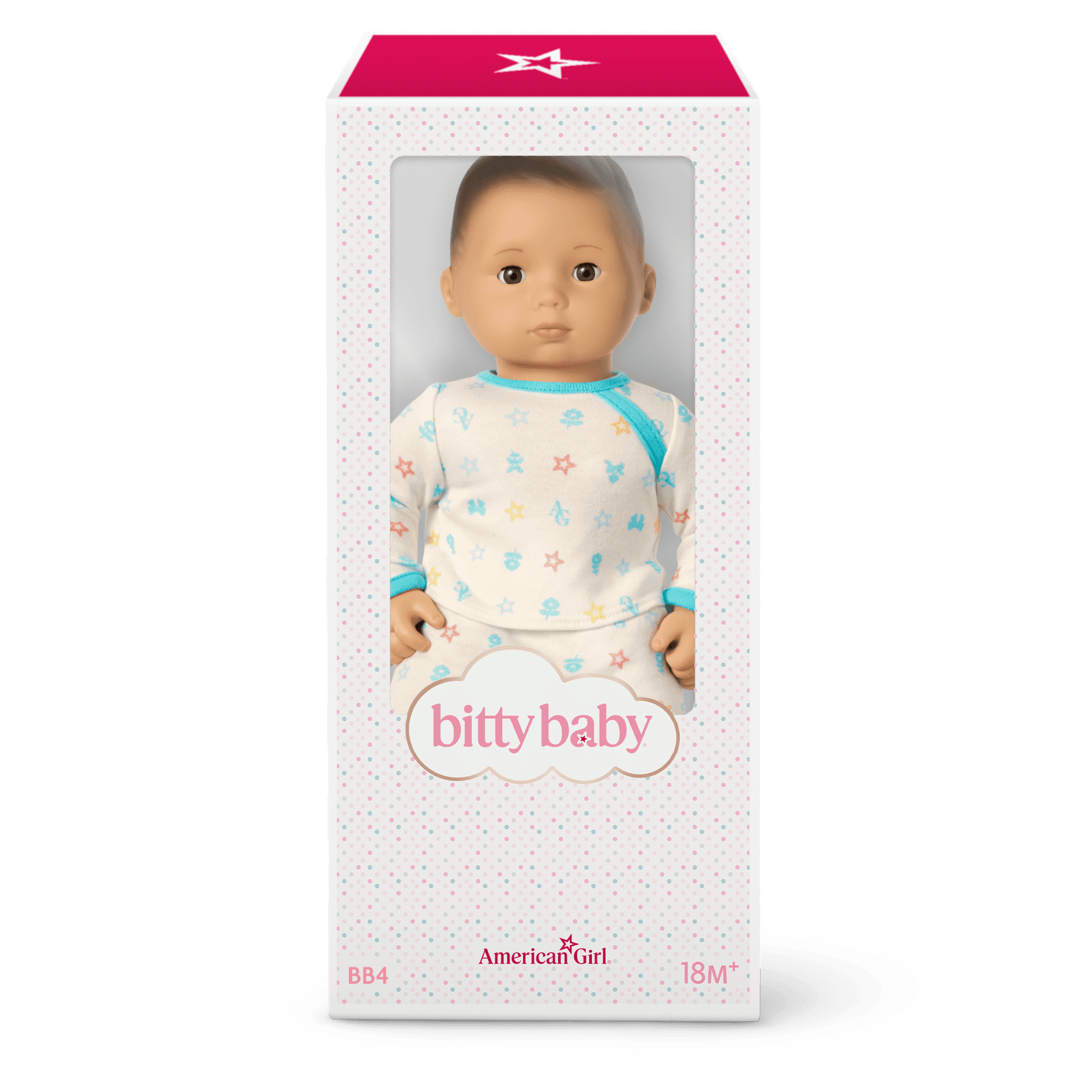 Bitty Baby® Doll #4 with black hair in Pastel Blue
