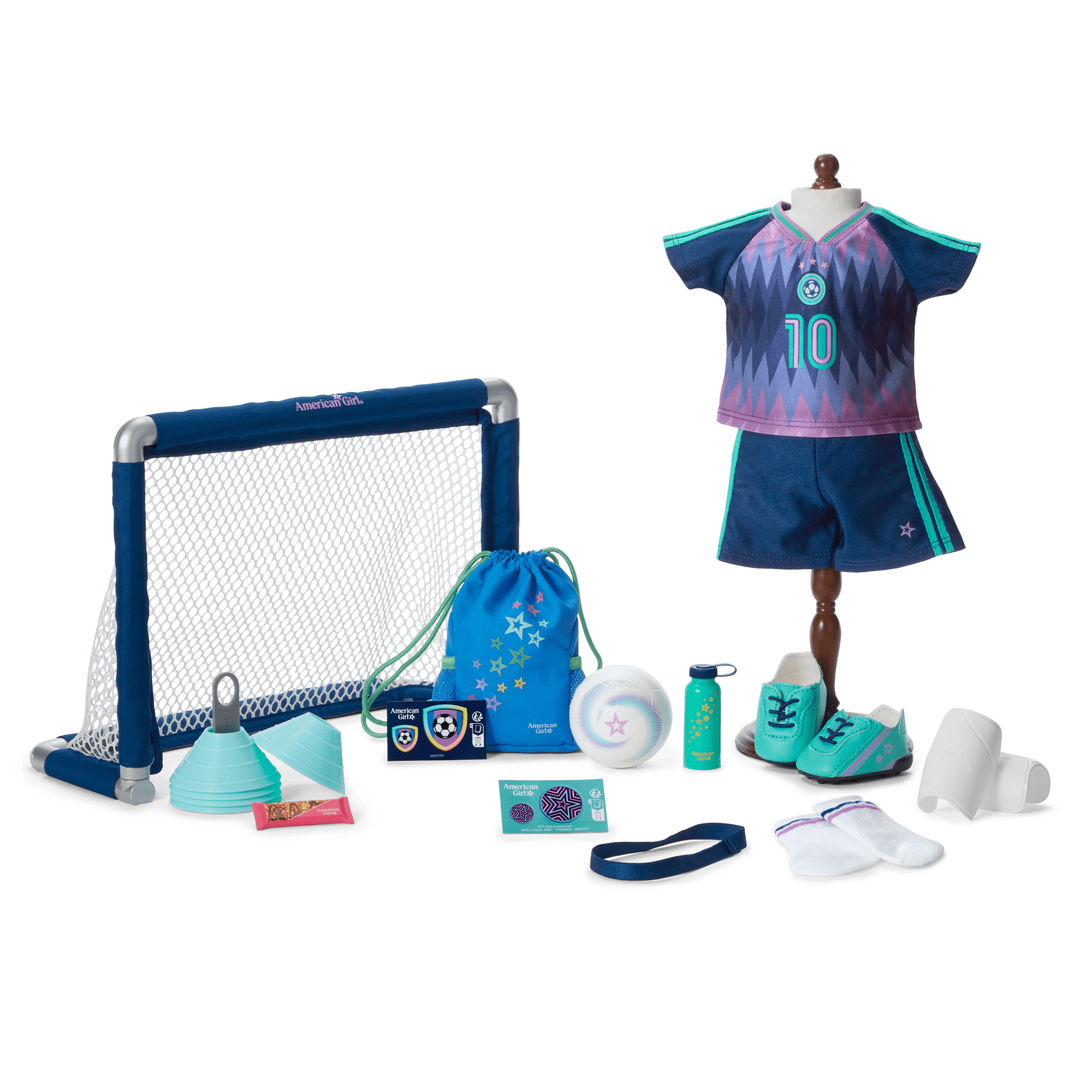 Daisy Davenport’s™ Soccer Net Set & Uniform Bundle for 18-inch Dolls (Girl of the Year™ 2027)