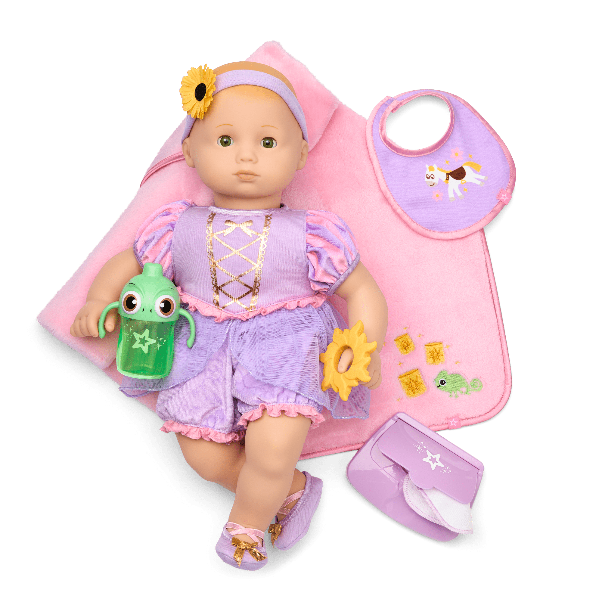Disney Princess Rapunzel Cuddle & Care Set with Bitty Baby Doll by American Girl Disney Princess Rapunzel Cuddle & Care Set with Bitty Baby Doll by American Girl