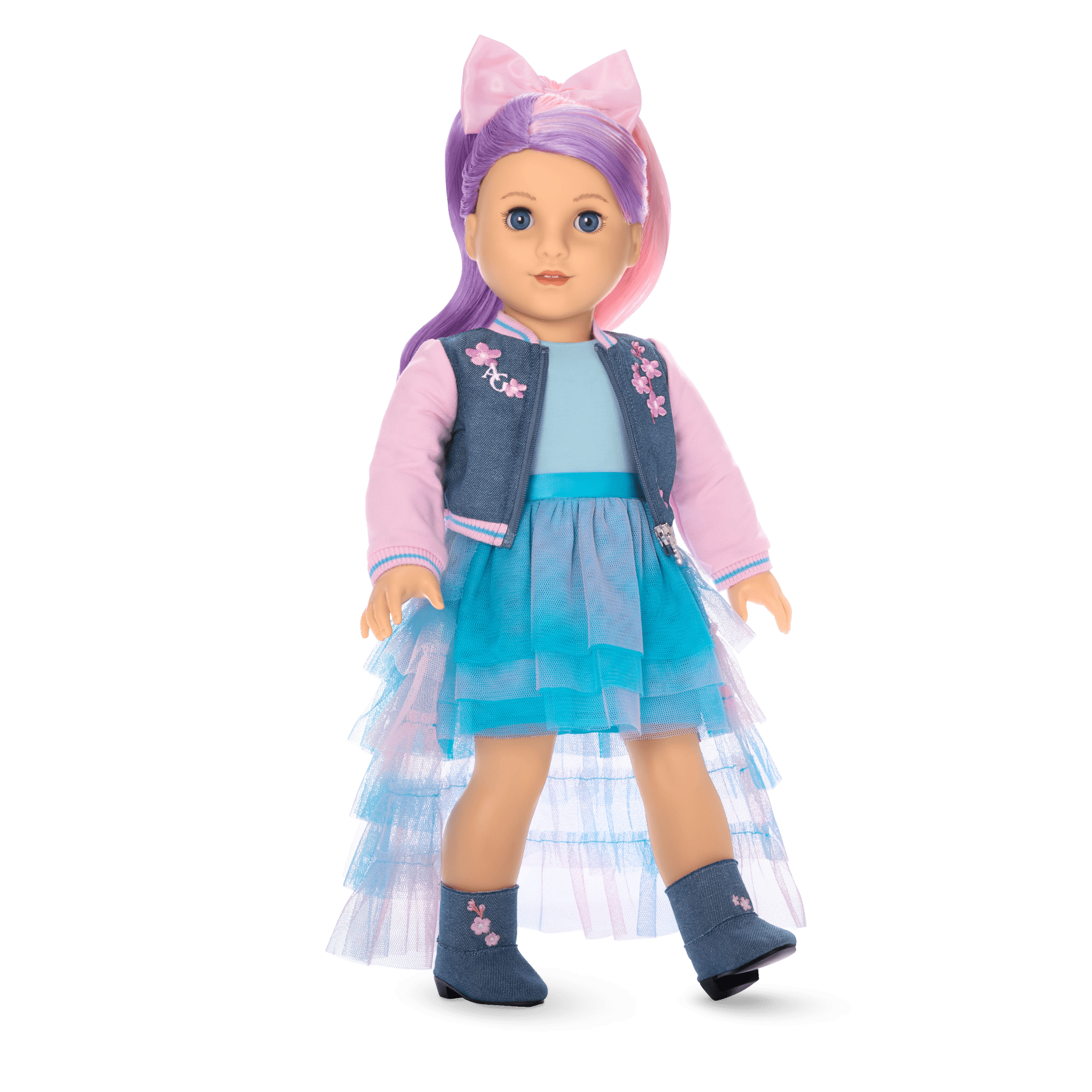 American Girl® x Harlem’s Fashion Row Cherry Blossom Couture 2-in-1 Ruffle Dress & Jacket for 18-inch Dolls