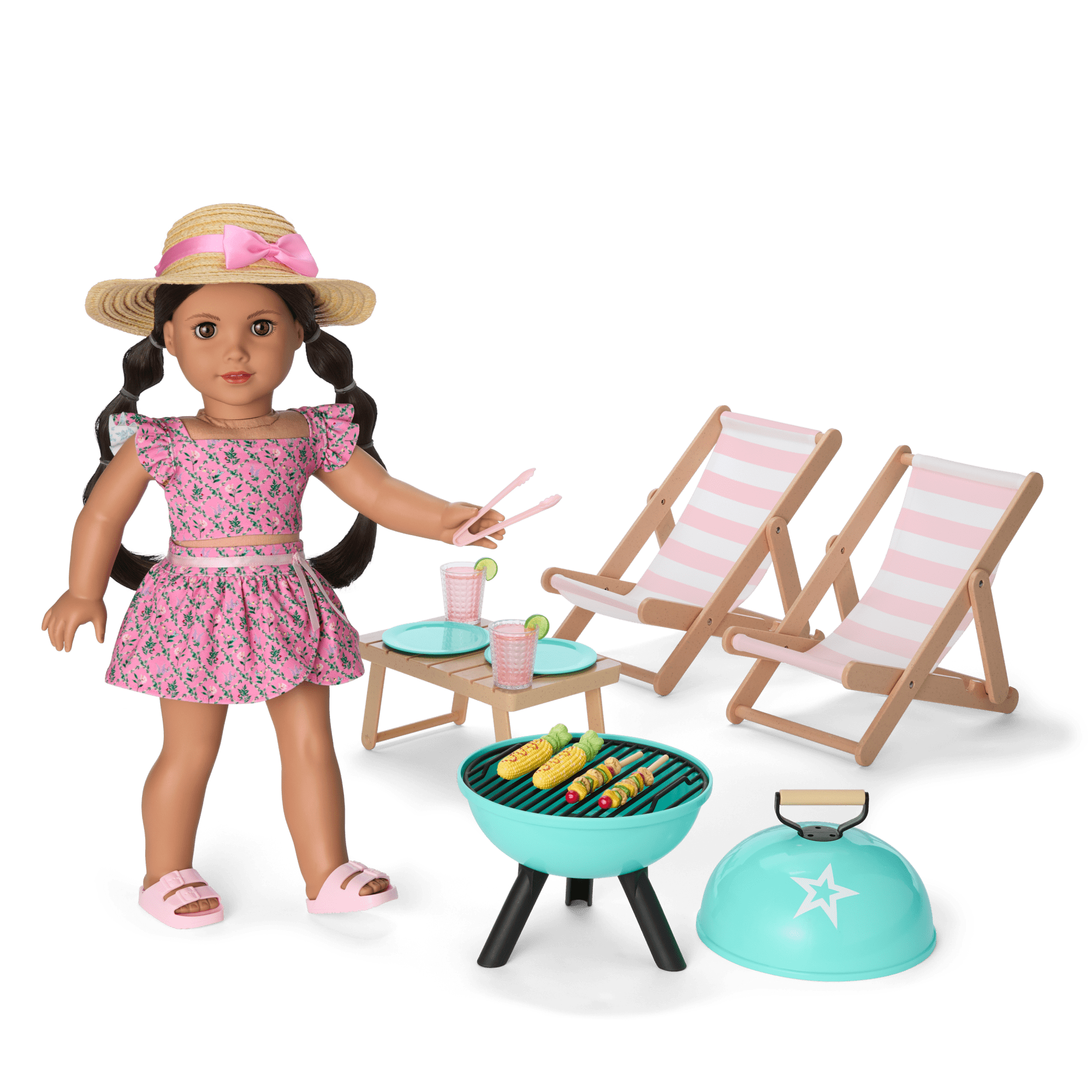 Raquel's™ Beach Chairs & Barbecue Set for 18-inch Dolls (Girl of the Year™ 2026)