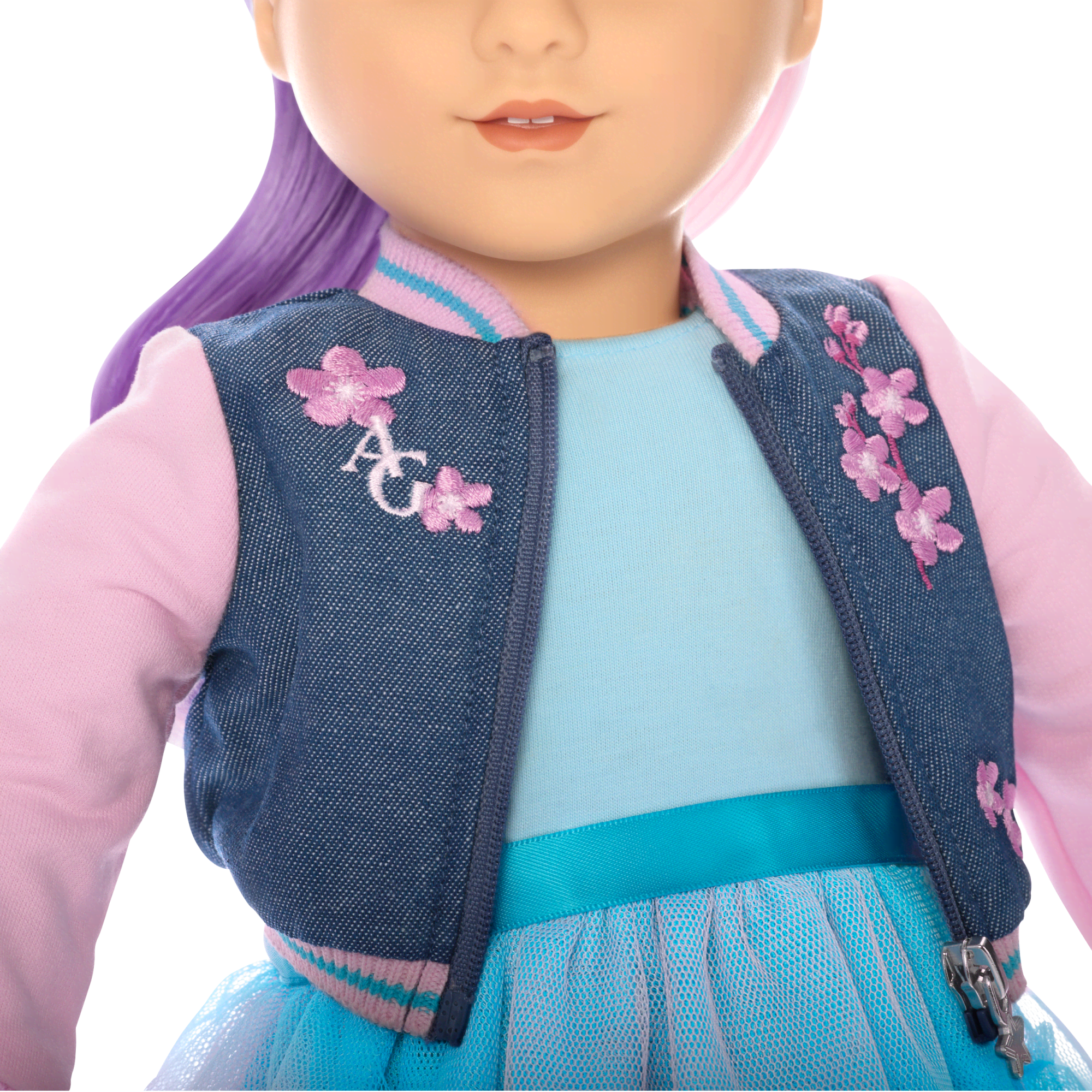 American Girl® x Harlem’s Fashion Row Cherry Blossom Couture 2-in-1 Ruffle Dress & Jacket for 18-inch Dolls