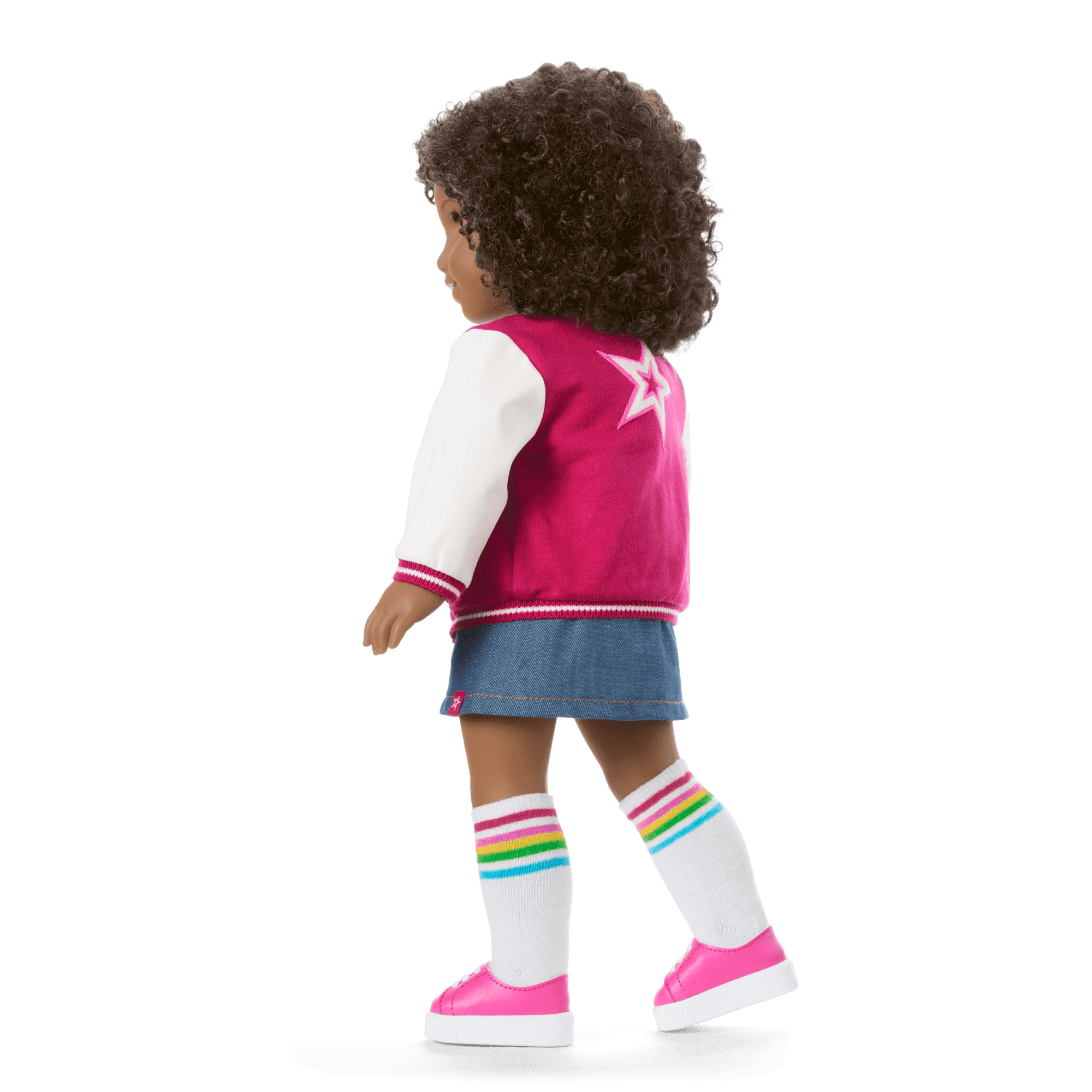 Truly Me™ 18-inch Doll #112 with curly dark-brown hair