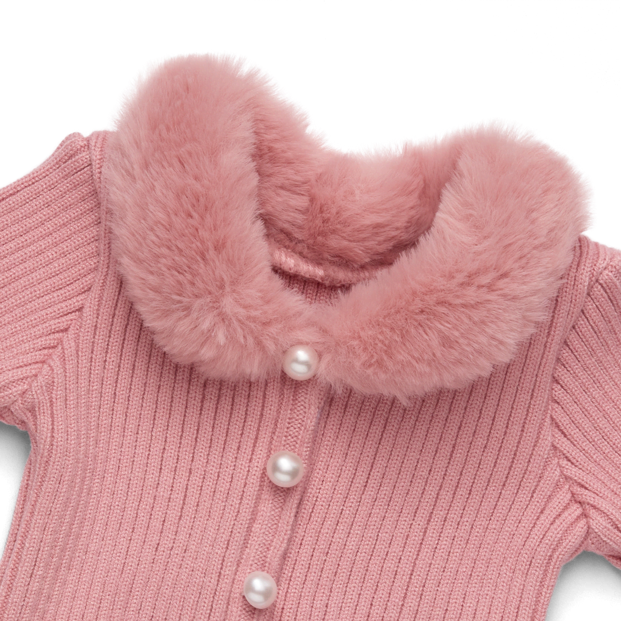 American Girl® x Janie and Jack Rosy Ribbed Cardigan for 18-inch Dolls