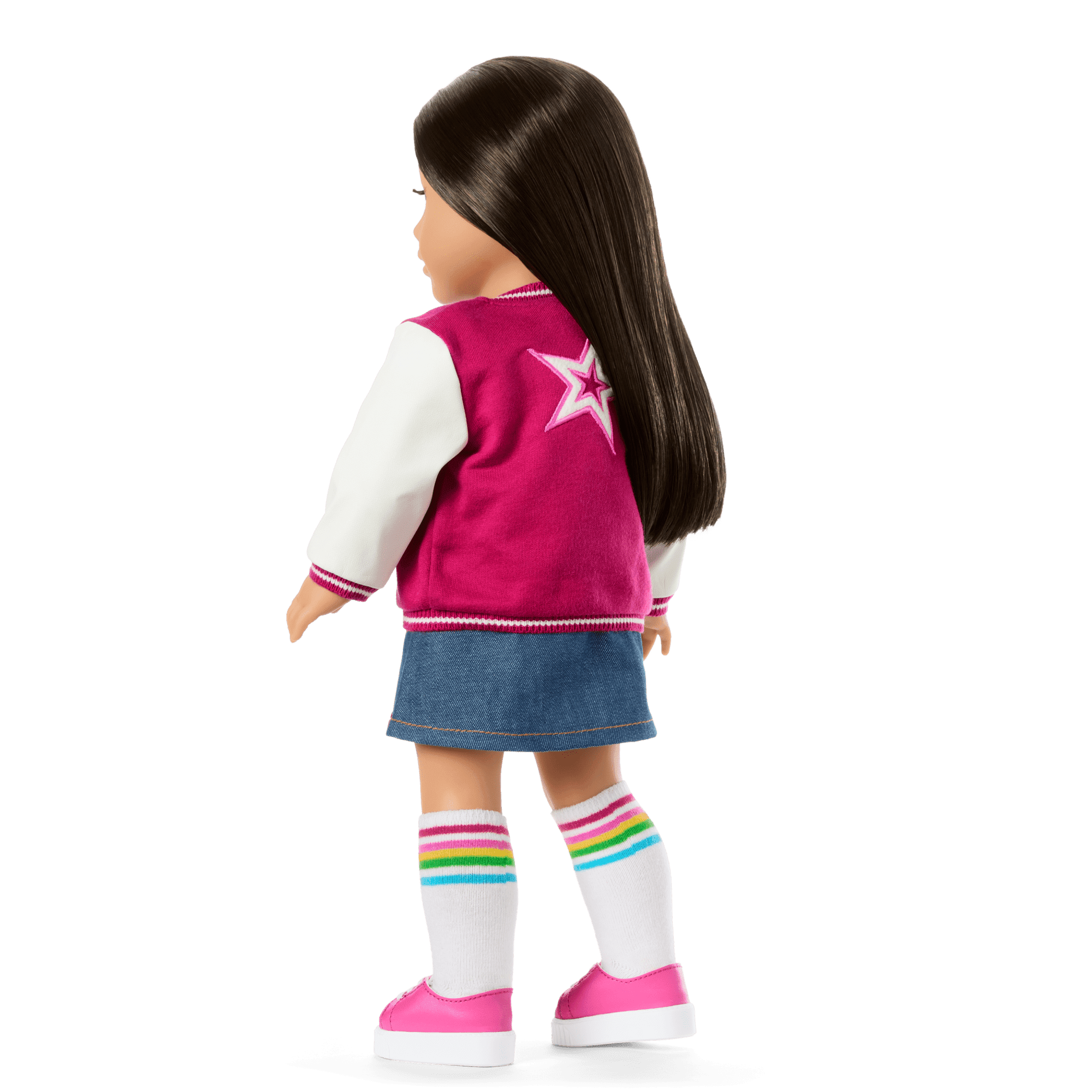 Truly Me™ 18-inch Doll #124 with straight black-brown hair