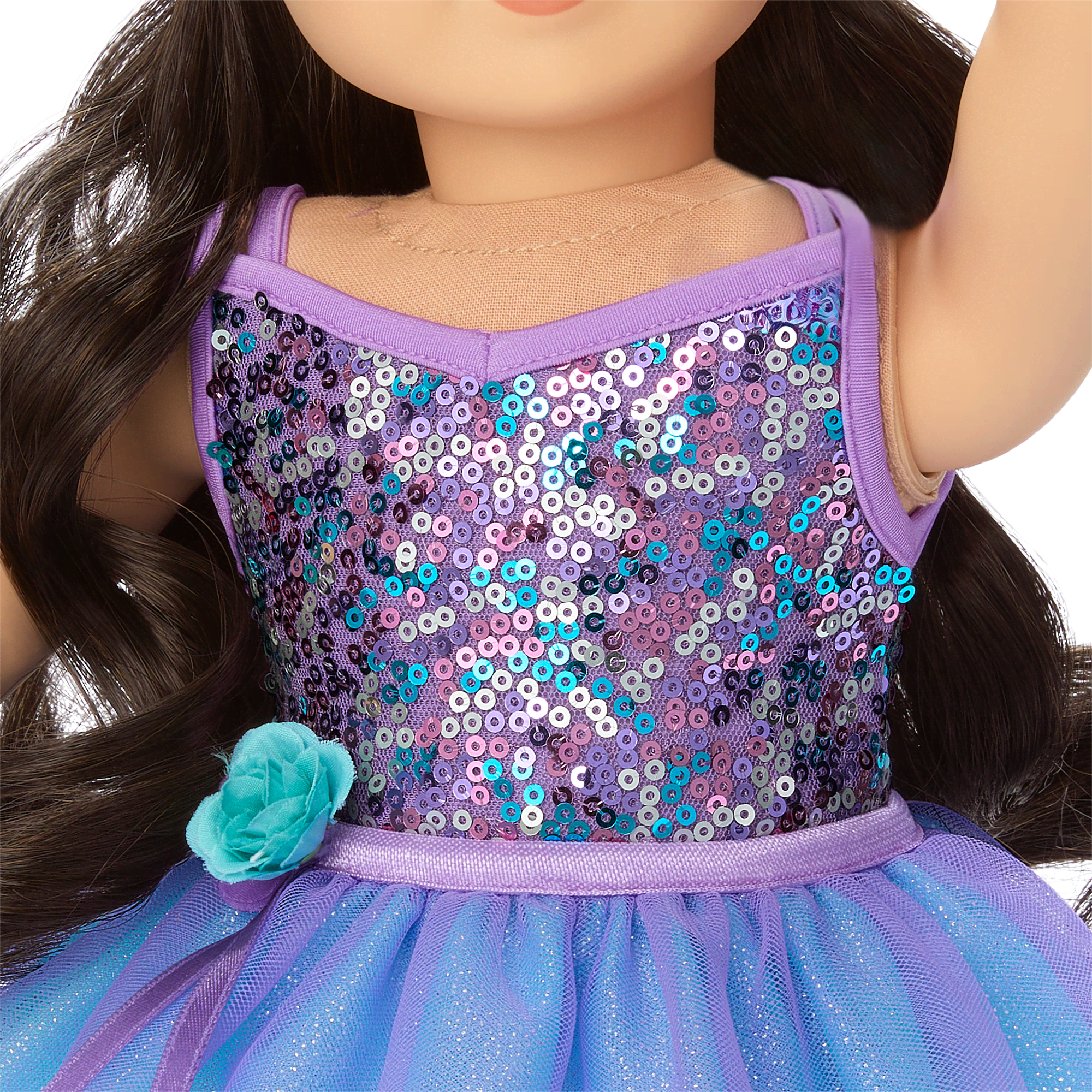 Truly Me™ #111 Doll & Dance All Day Set with wavy black-brown hair