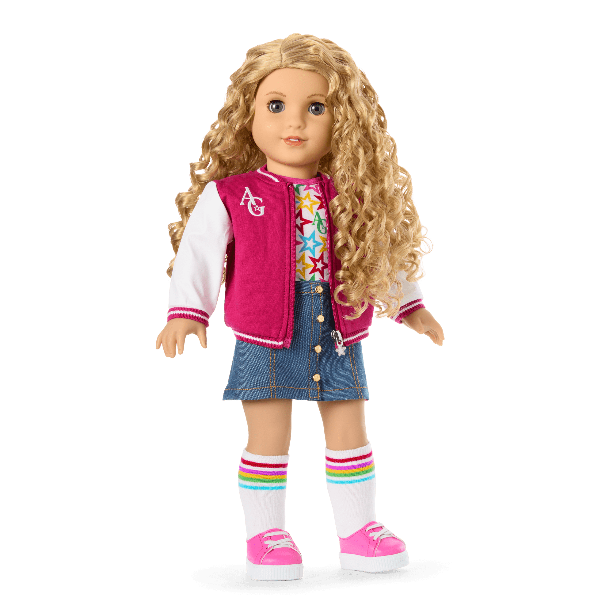 Truly Me™ 18-inch Doll #115 with curly blonde hair