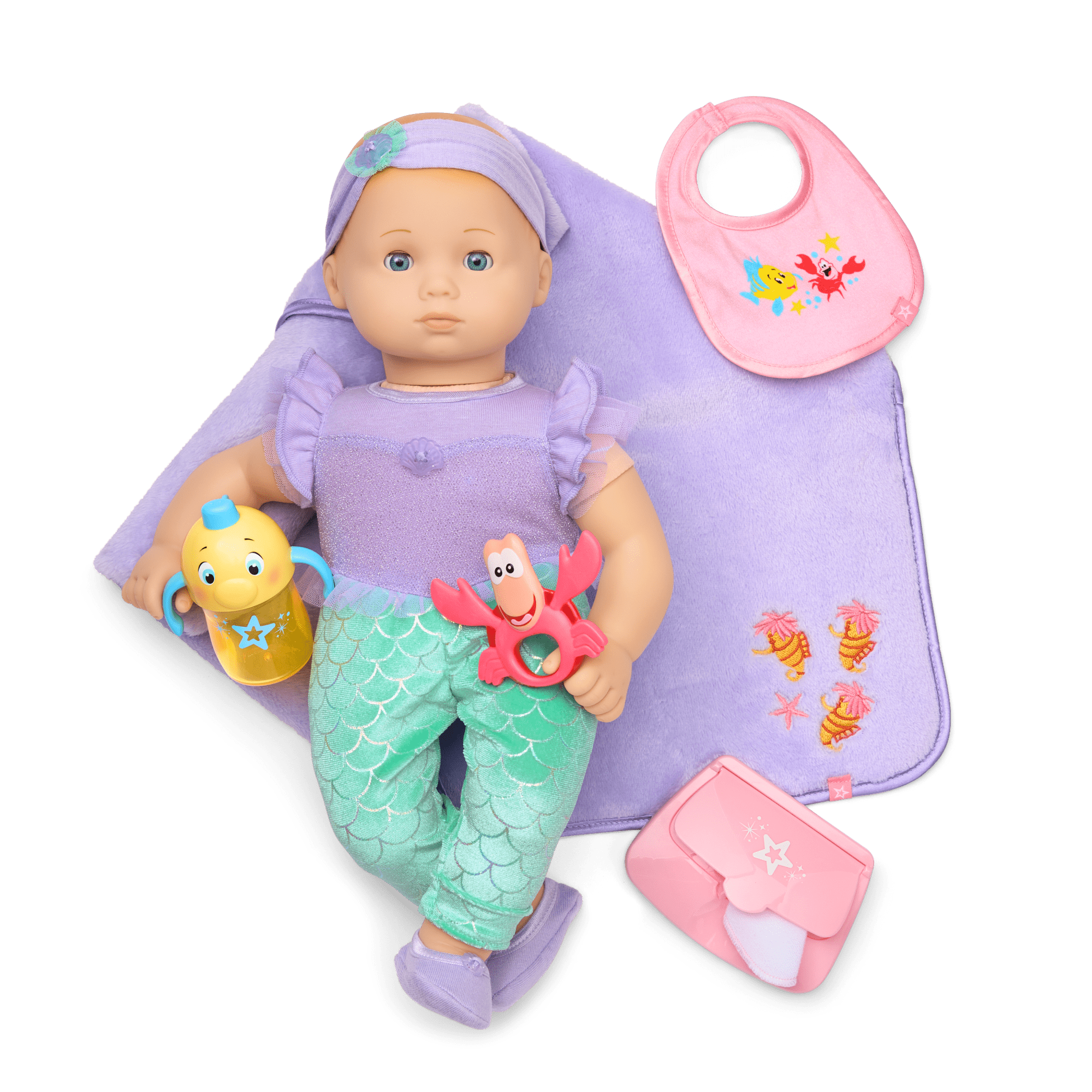 Disney Princess Ariel Cuddle & Care Set with Bitty Baby® Doll by American Girl®