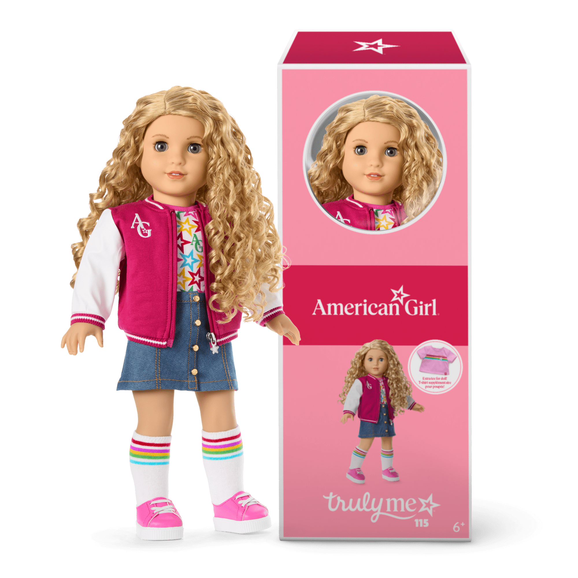 Truly Me™ 18-inch Doll #115 with curly blonde hair