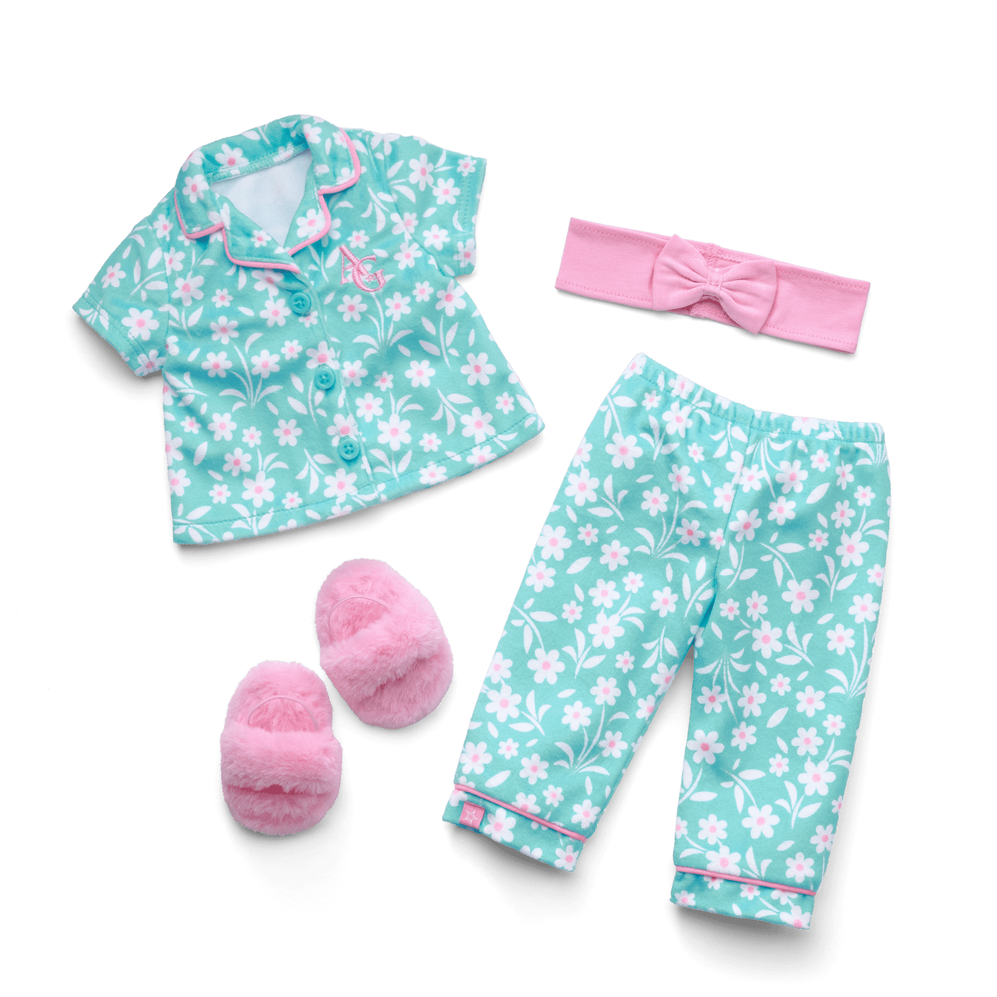 Flower Fun PJs for Girls & 18-inch Dolls
