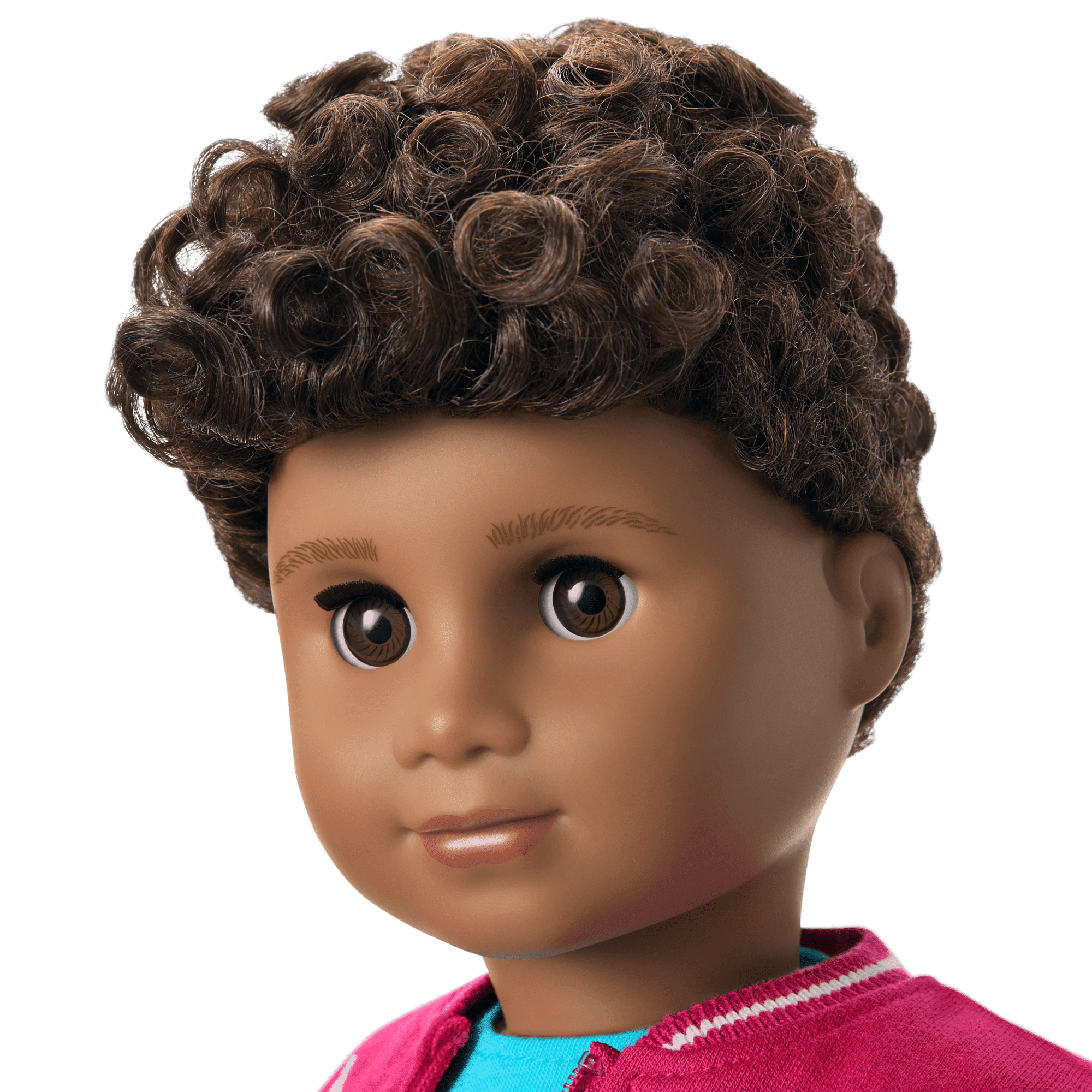 Truly Me™ 18-inch Doll #113 with curly dark-brown hair