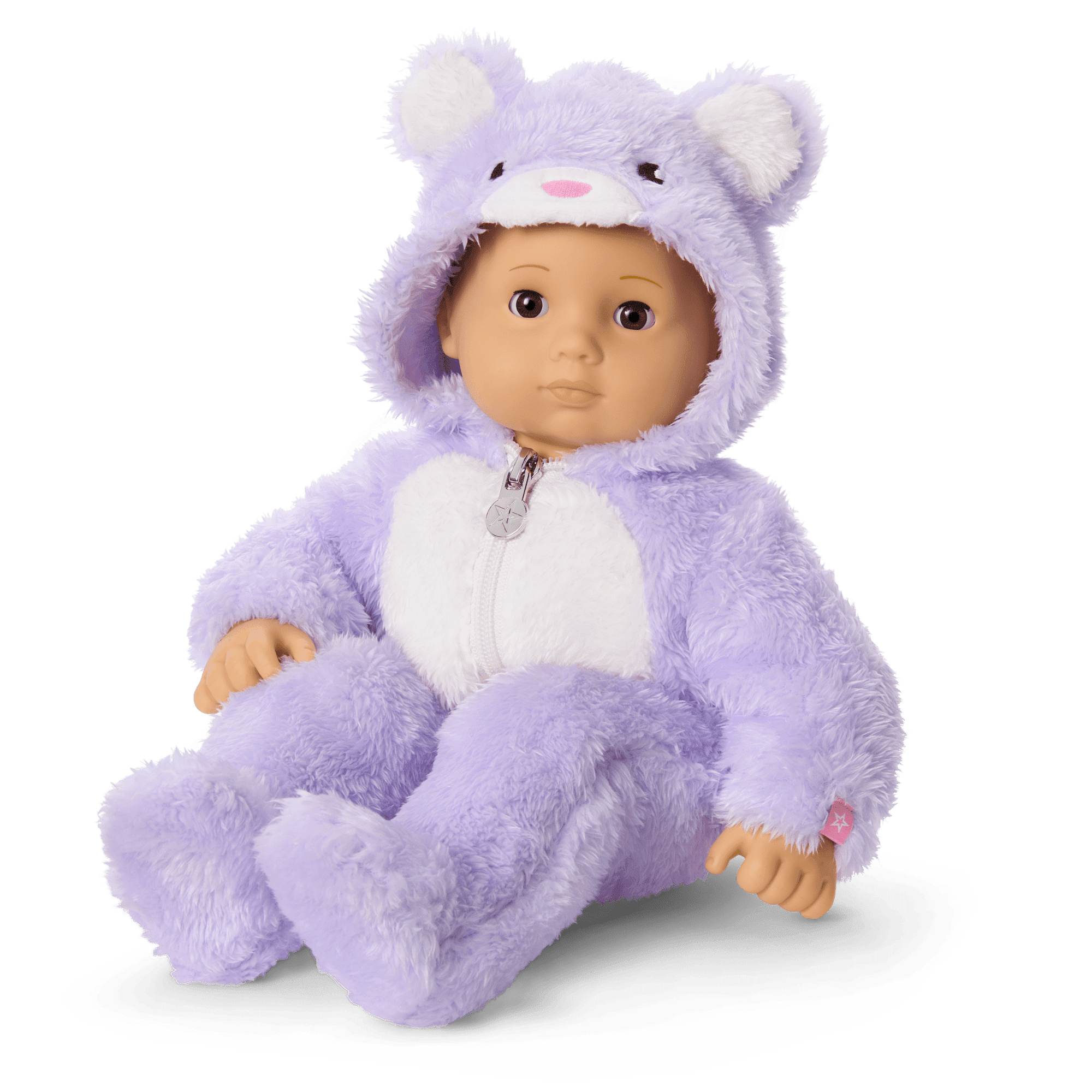 Lovable Lavender Bear One-Piece Outfit for Bitty Baby® Dolls