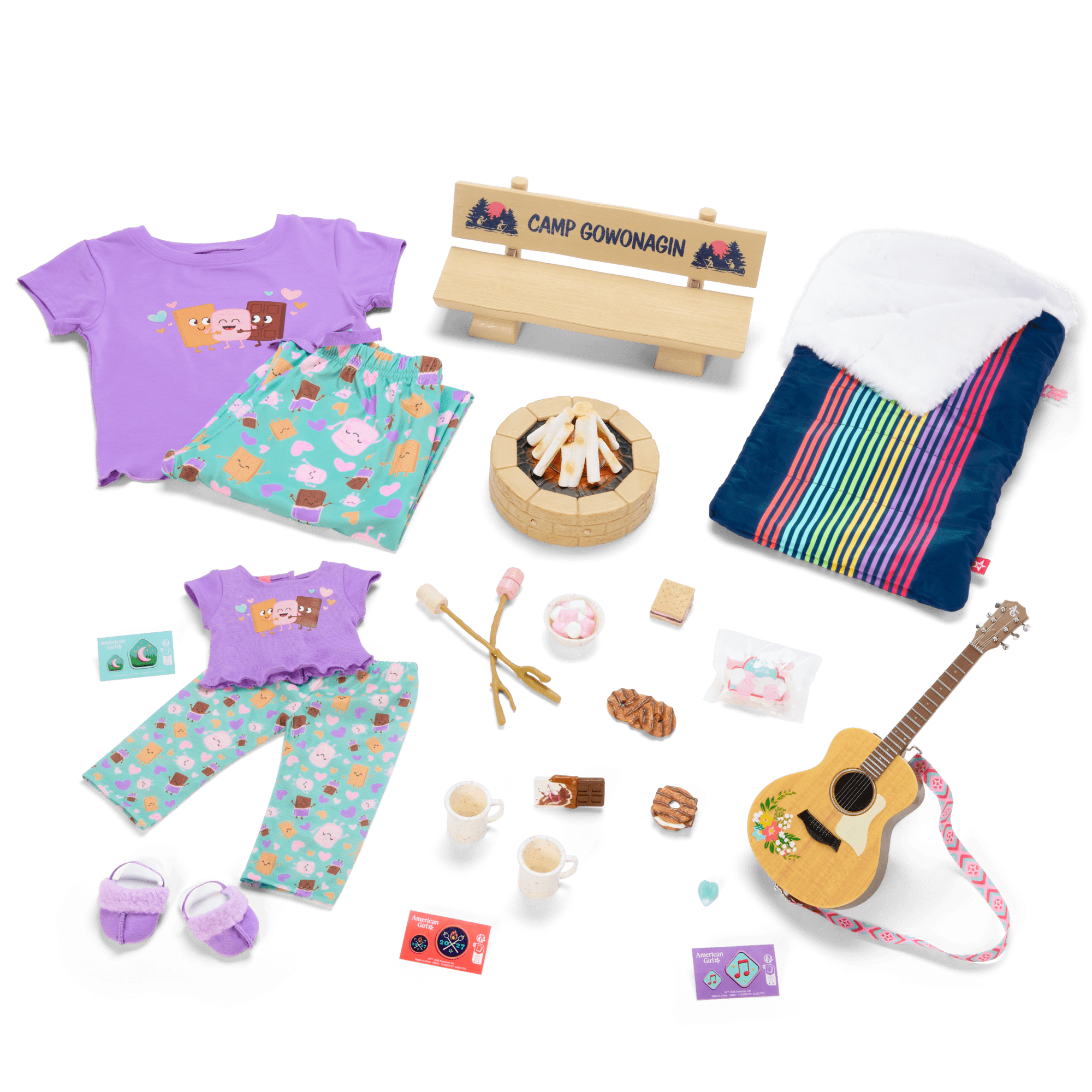 Daisy Davenport’s™ Campfire, Guitar & Matching PJs Bundle for Girls & 18-inch Dolls (Girl of the Year™ 2027)