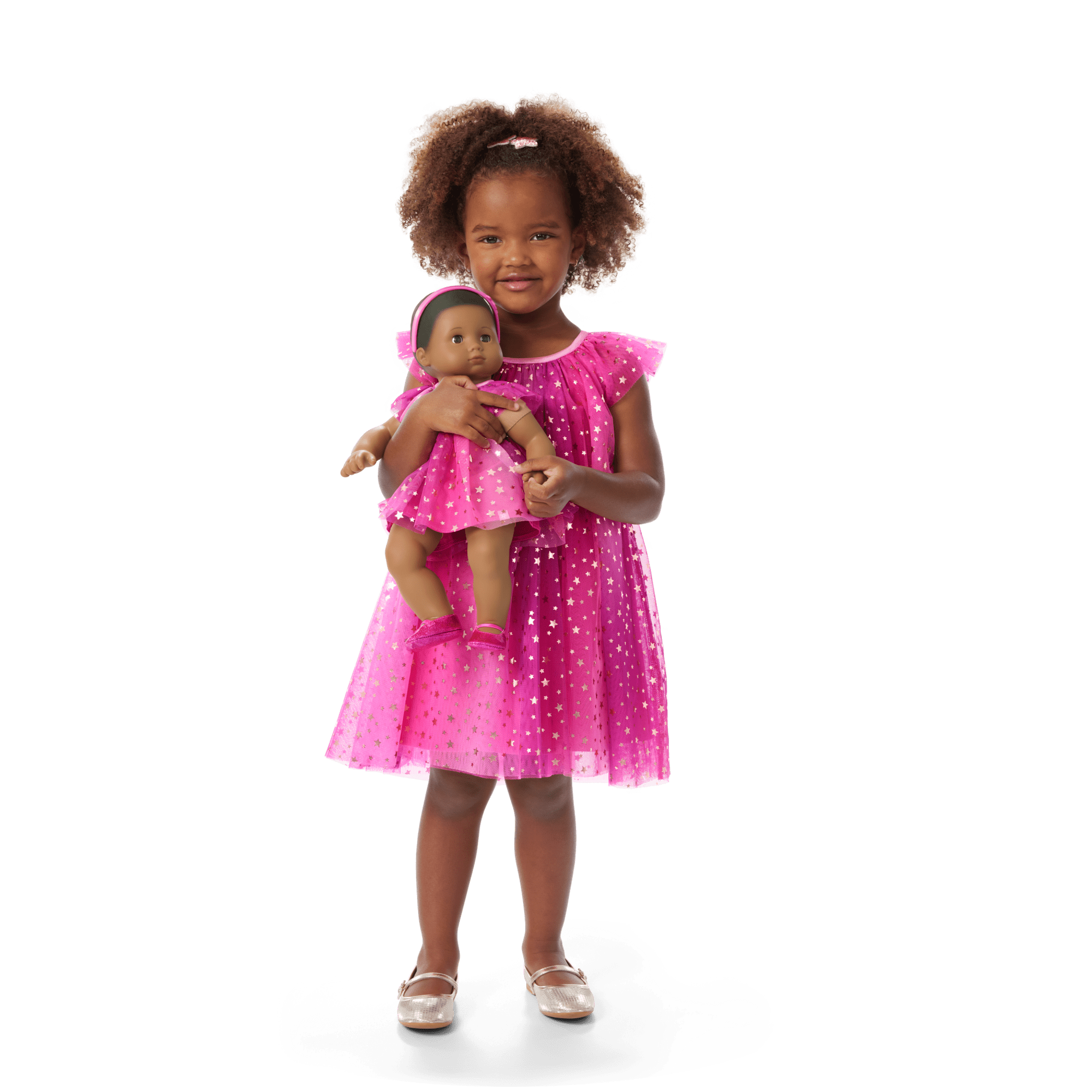 Pink Party-Ready Dress for Little Girls (Bitty Baby )