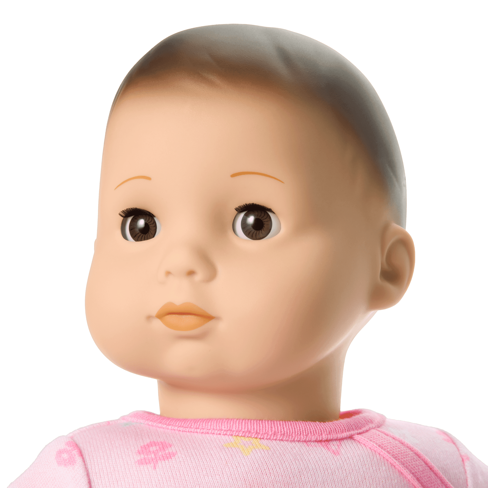 Bitty Baby® Doll #2 with brown hair in Pastel Pink