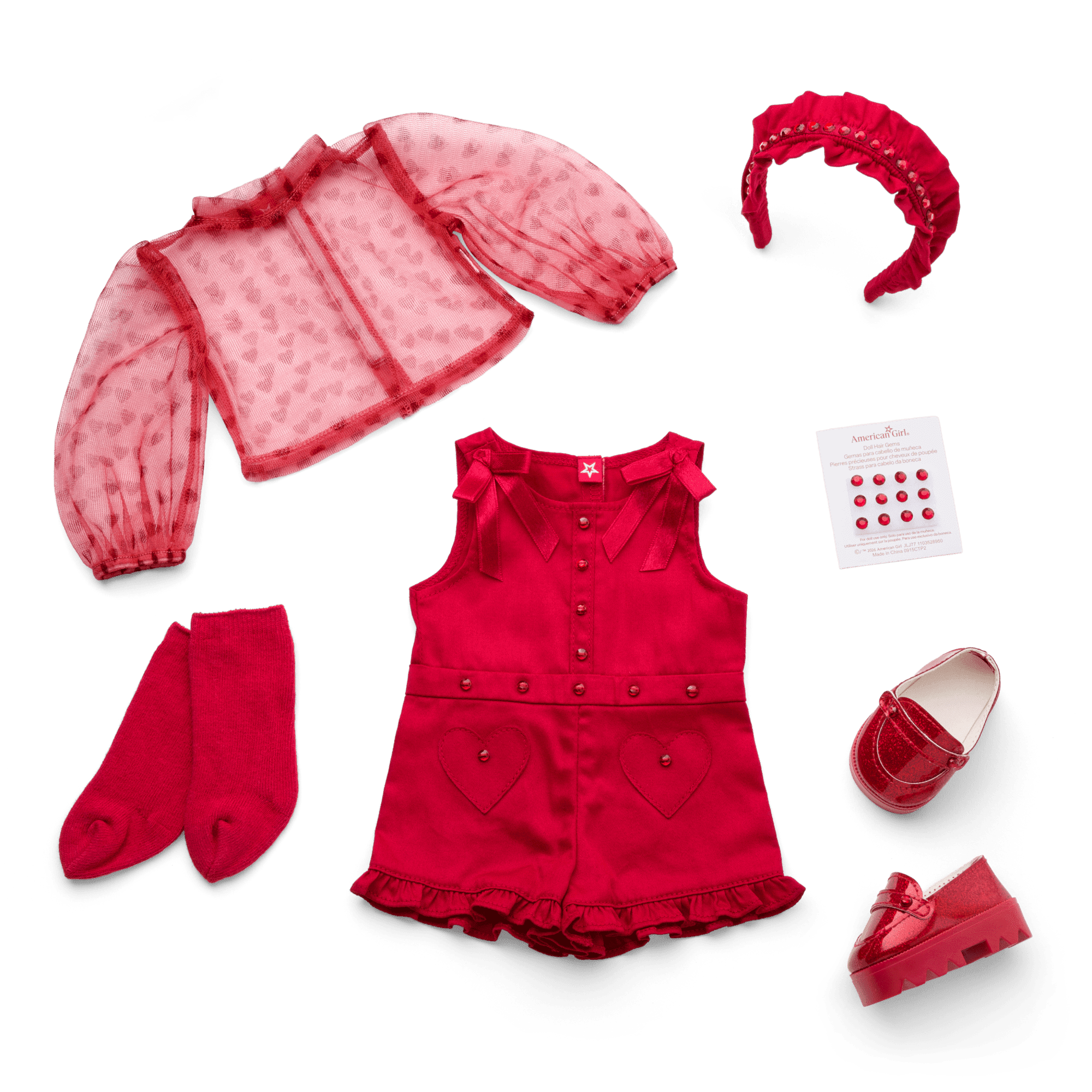 January Garnet Glam Outfit for 18-inch Dolls