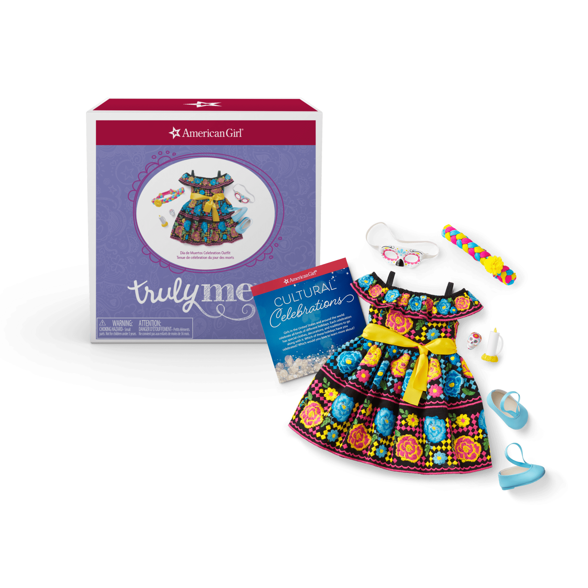 Día de Muertos Celebration Outfit for 18-inch Dolls