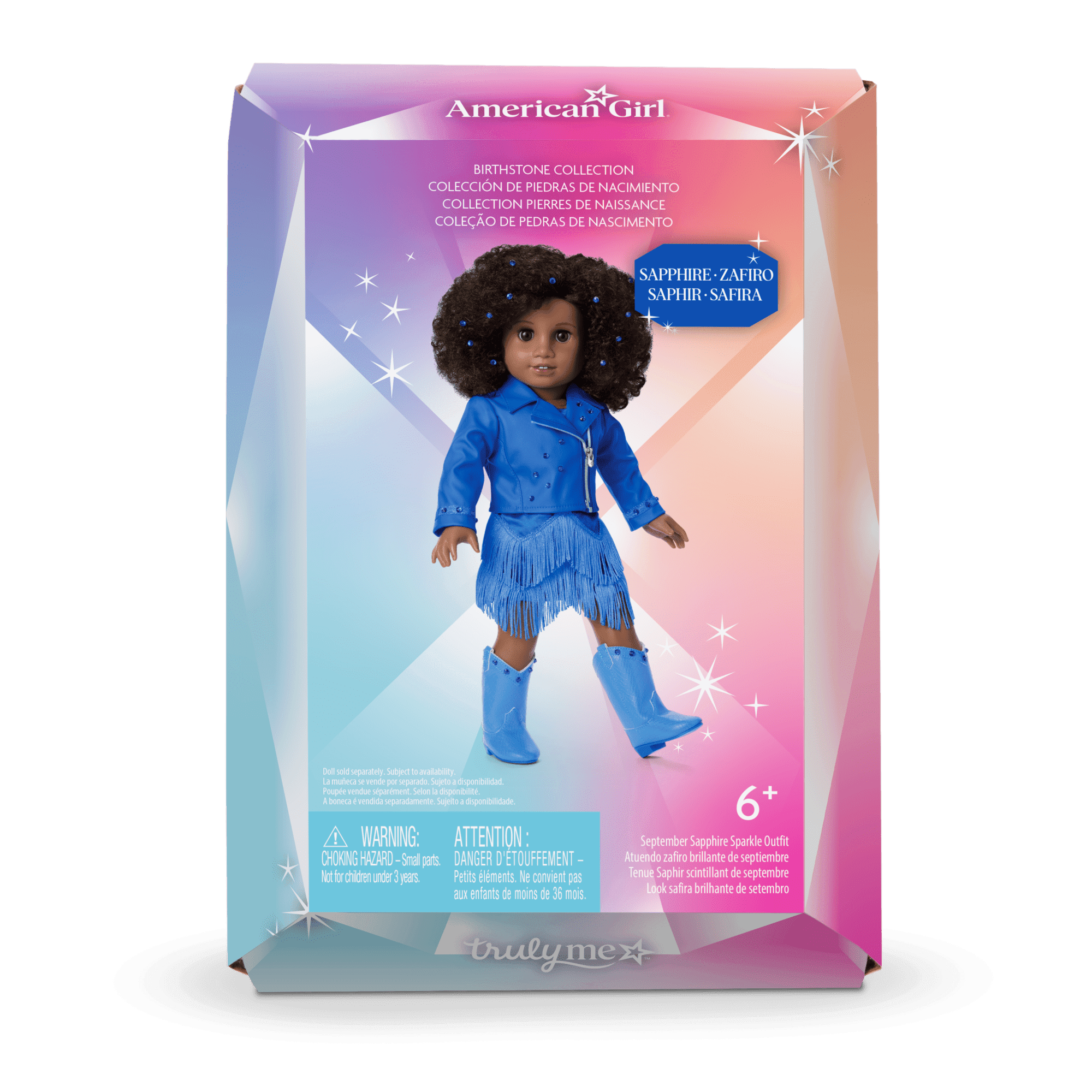 September Sapphire Sparkle Outfit for 18-inch Dolls