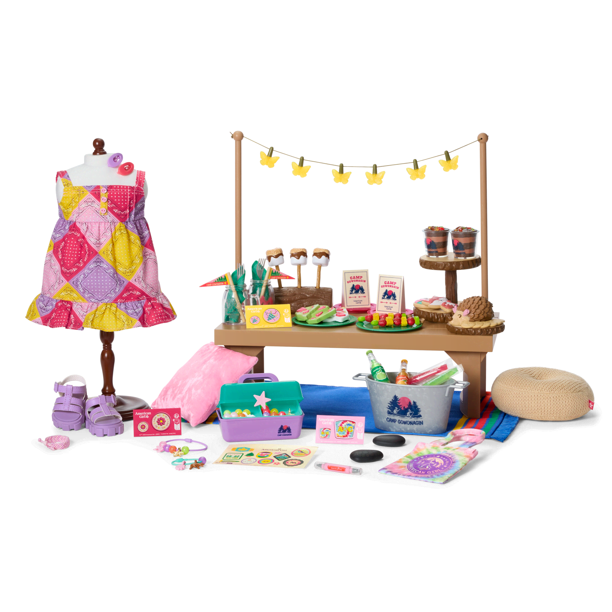 Daisy Davenport’s™ Camp Party Table, Outfit & Crafts Bundle for 18-inch Dolls (Girl of the Year™ 2027)