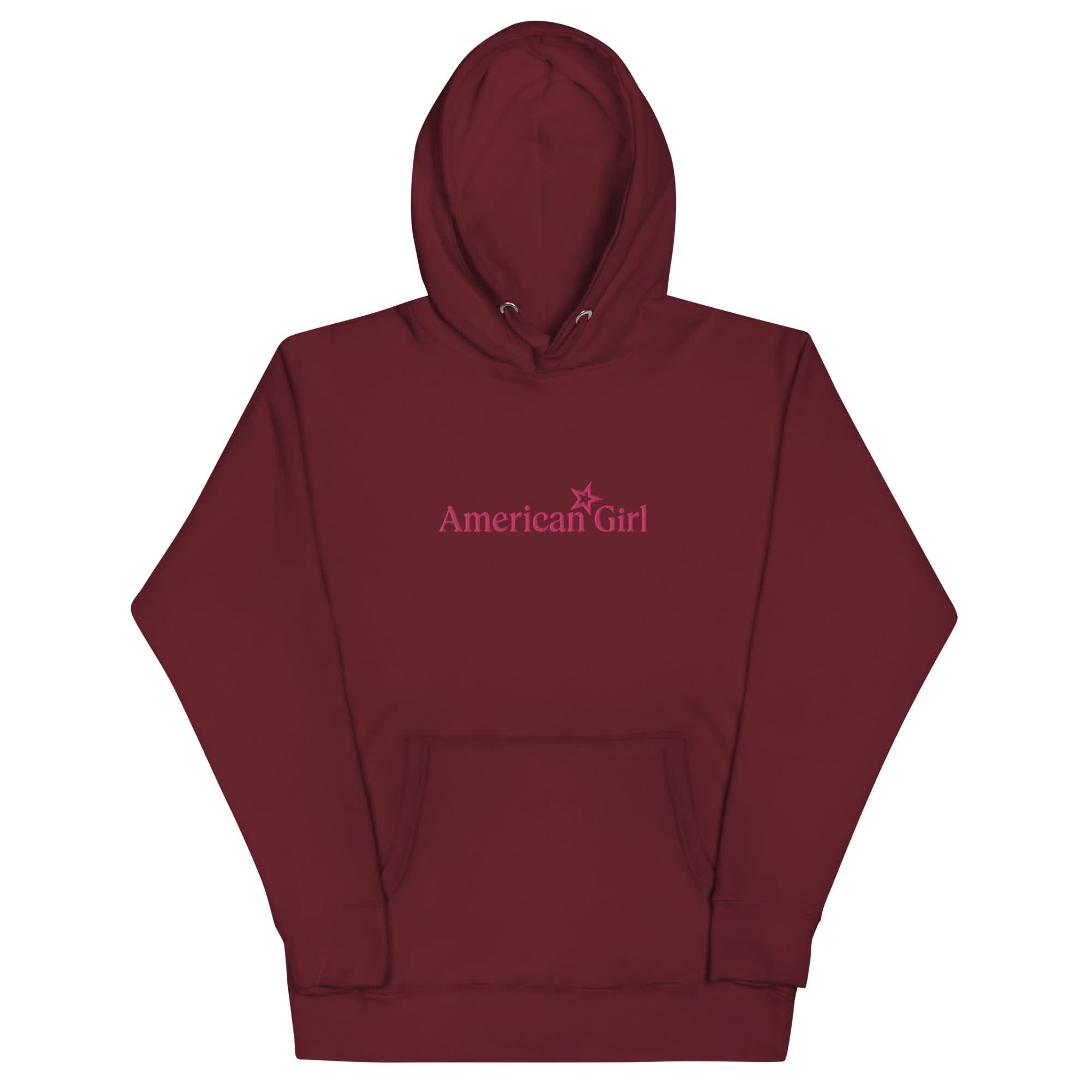 American Girl Burgundy Hoodie for Adults American Girl