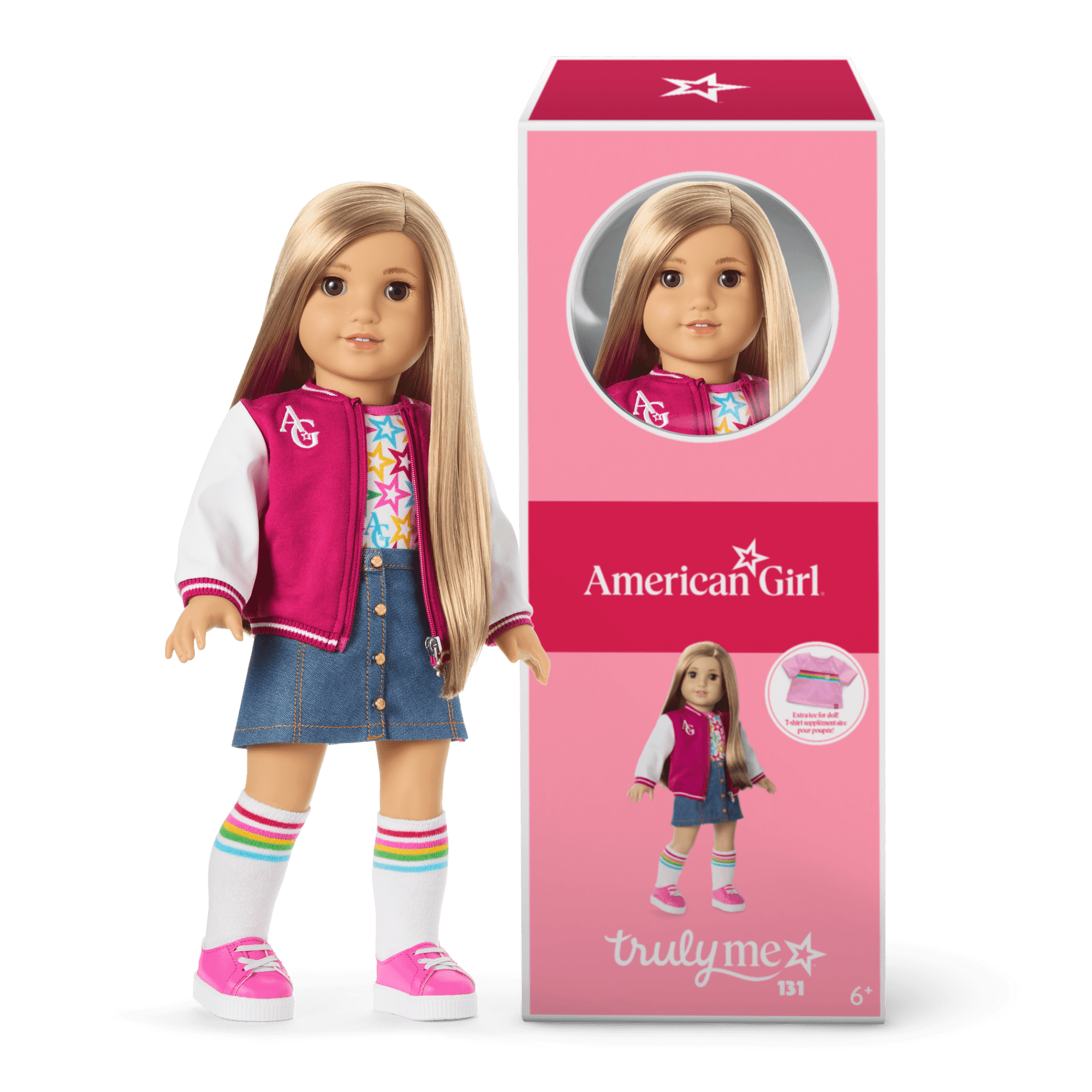 Truly Me™ 18-inch Doll #131 with straight blonde hair