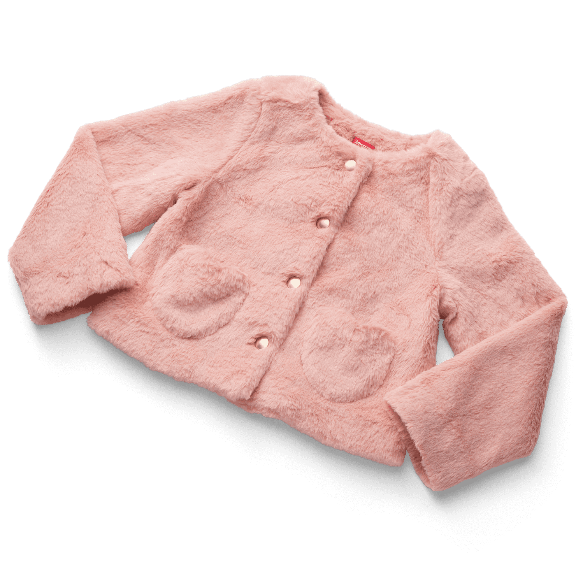American Girl® x J.Crew Pink Faux-Fur Jacket for Girls