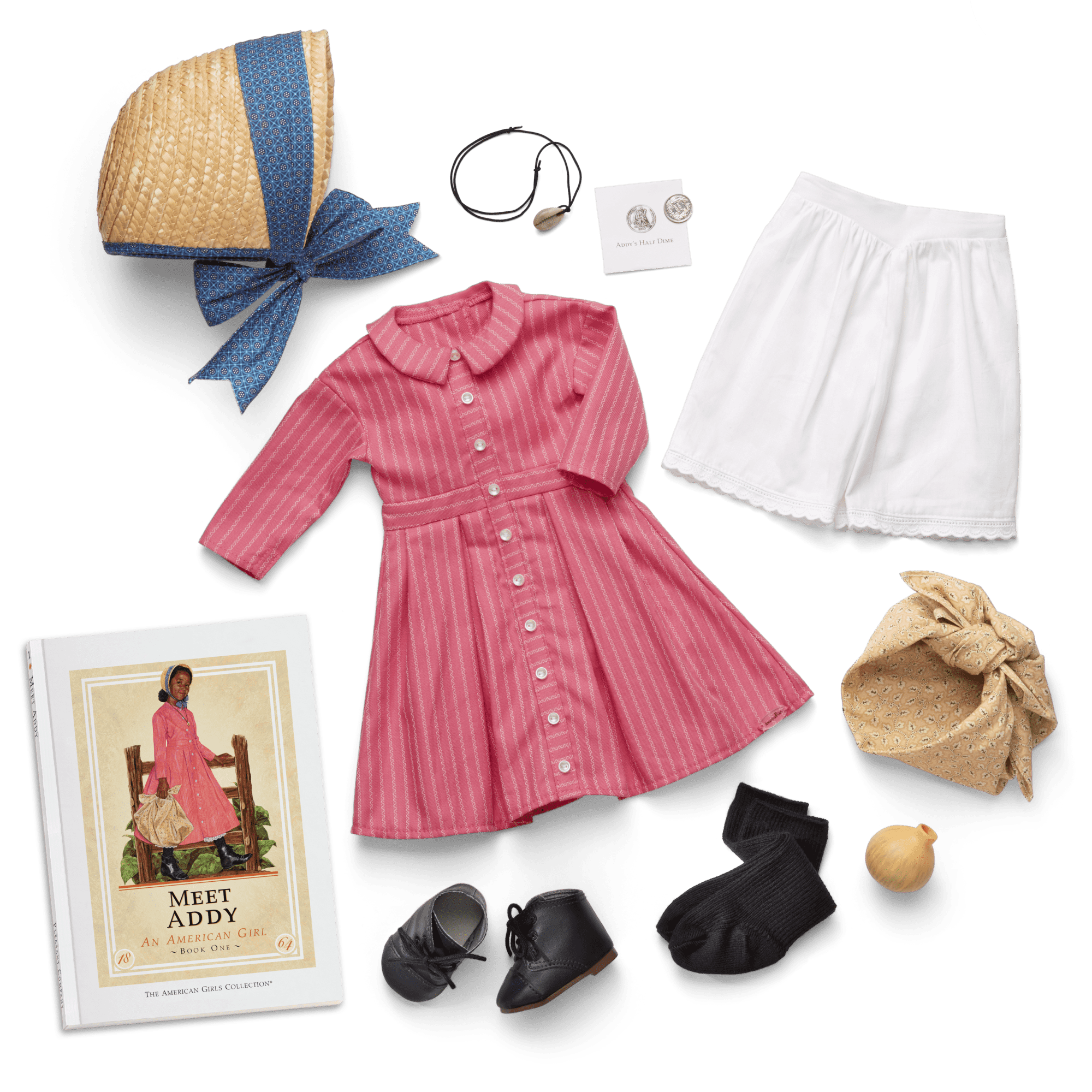 Addy Walker™ 18-inch Doll & Tartan Plaid Dress Bundle (Historical Characters)