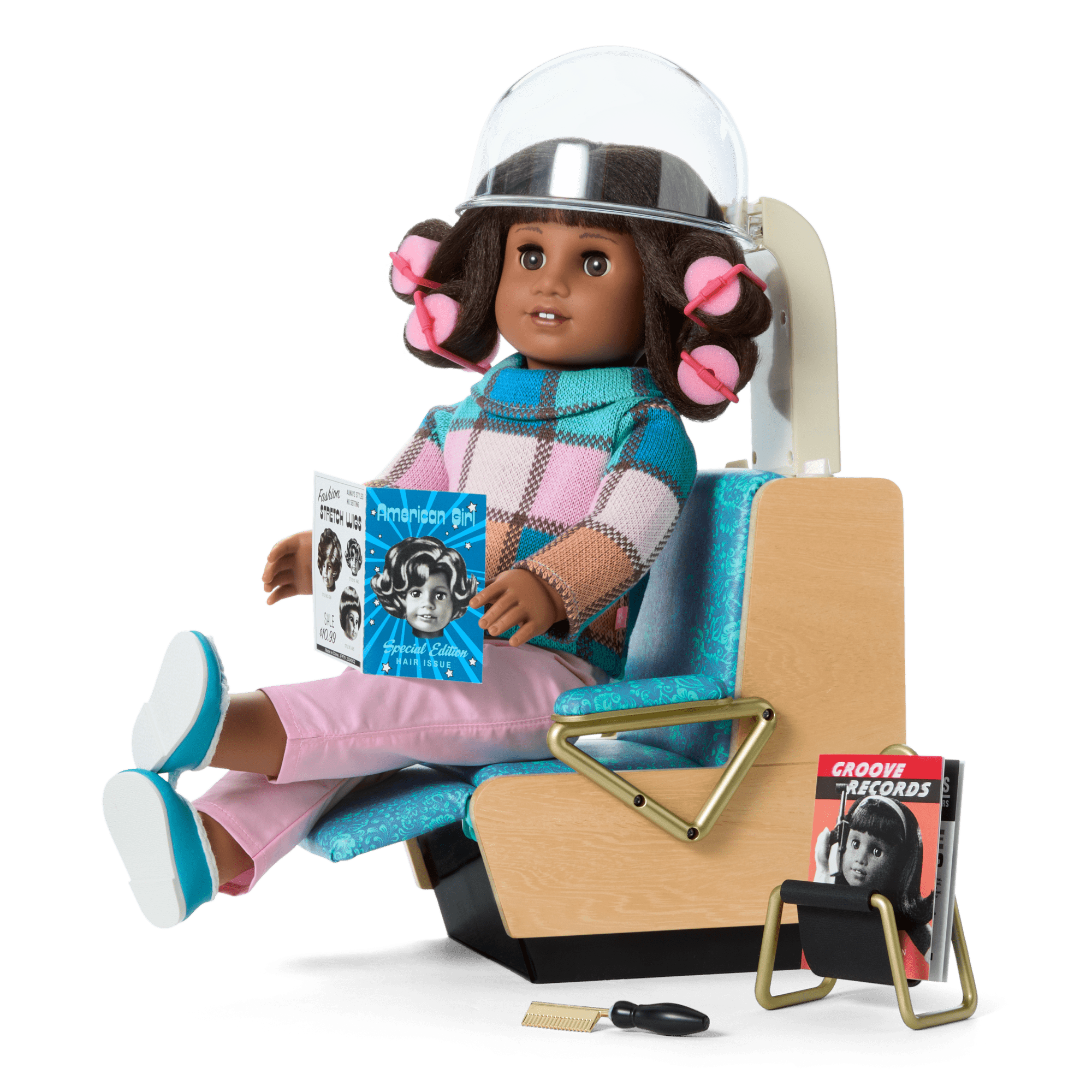 Melody’s™ Salon Chair & Accessories for 18-inch Dolls (Historical Characters)