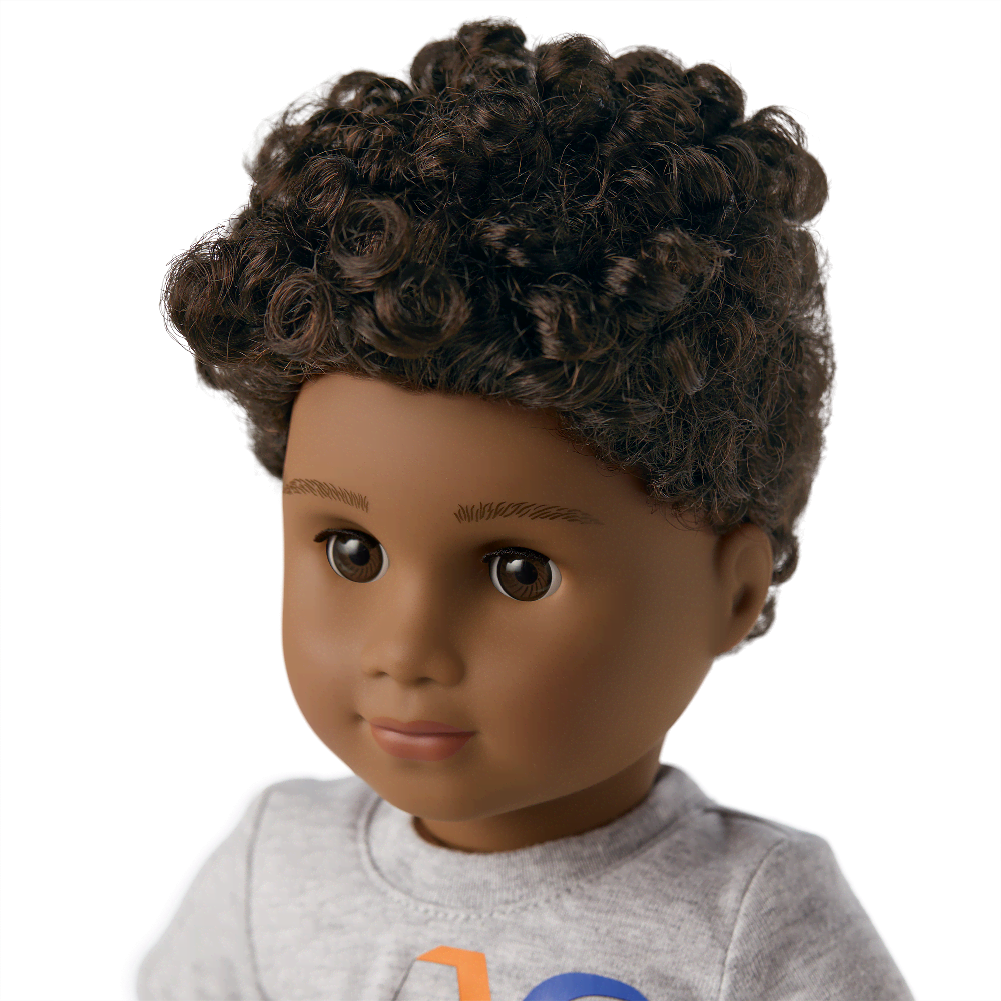 Truly Me™ 18-inch Doll #113 with curly dark-brown hair