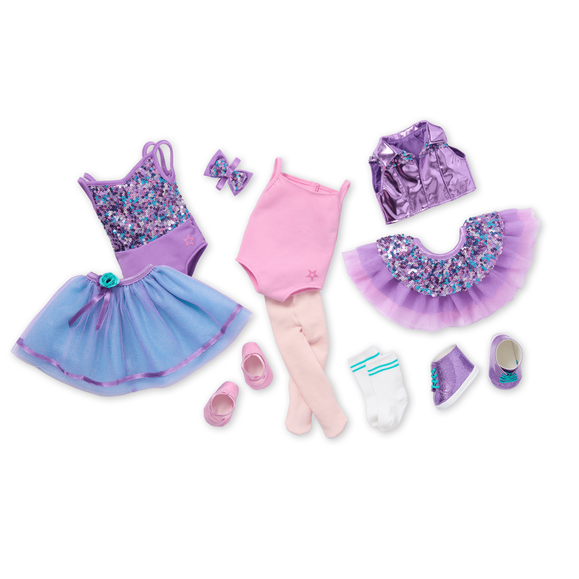 Truly Me™ #127 Doll & Dance All Day Set with curly dark-brown hair