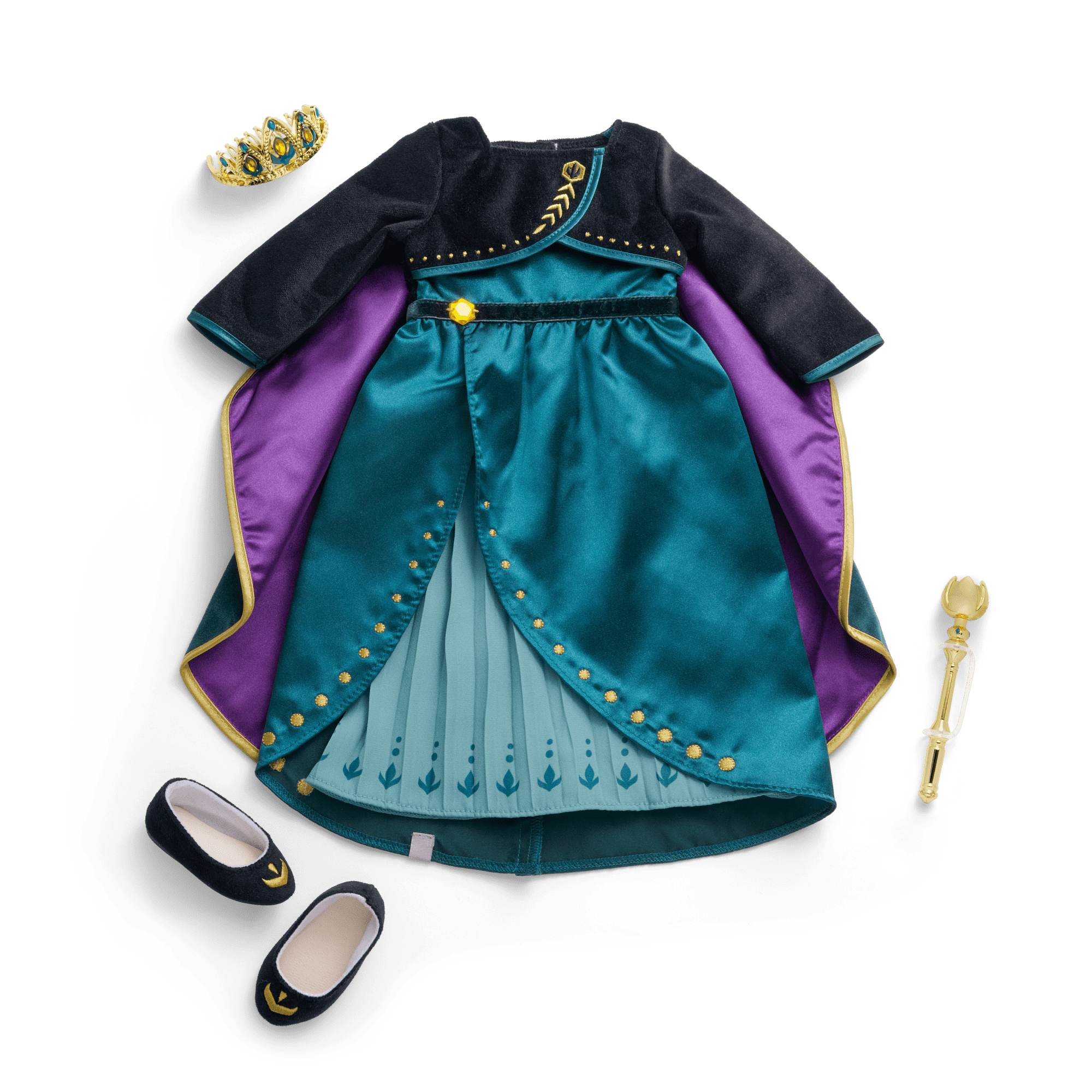 Disney Frozen Queen Anna Outfit & Accessories for 18-inch Dolls by American Girl®