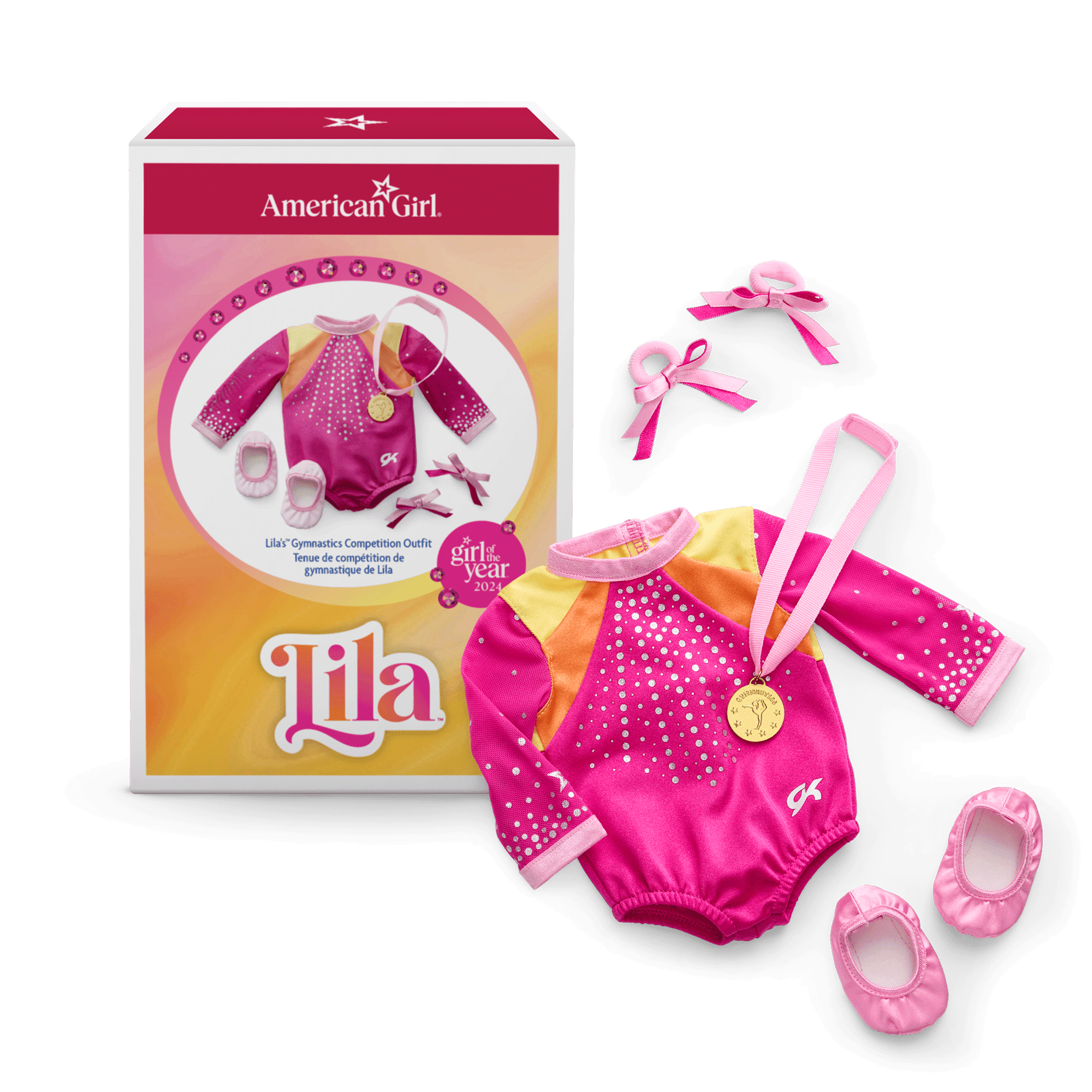 Lila's™ Gymnastics Competition Outfit for 18-inch Dolls (Girl of the Year™ 2024)