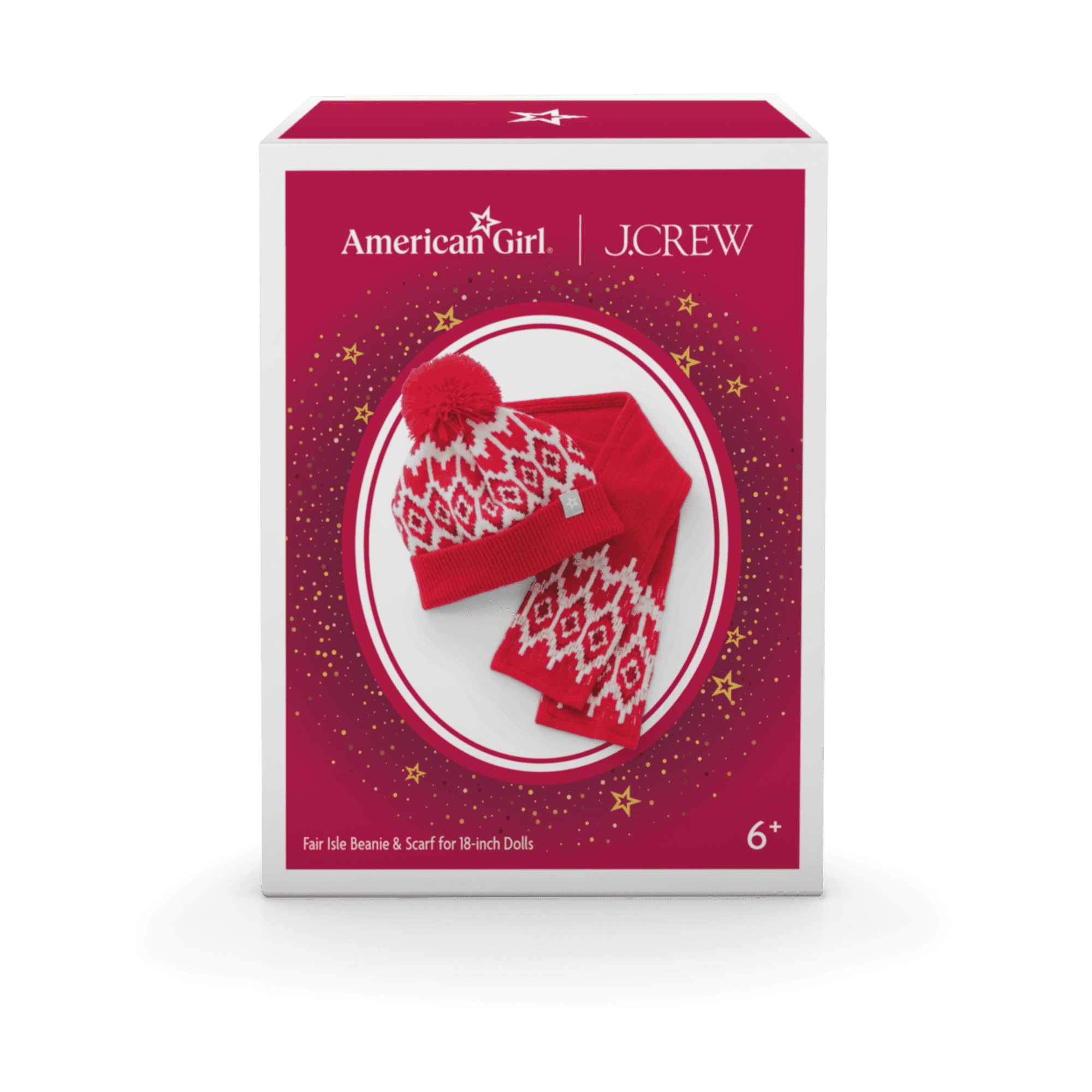 American Girl® x J.Crew Fair Isle Beanie & Scarf for 18-inch Dolls