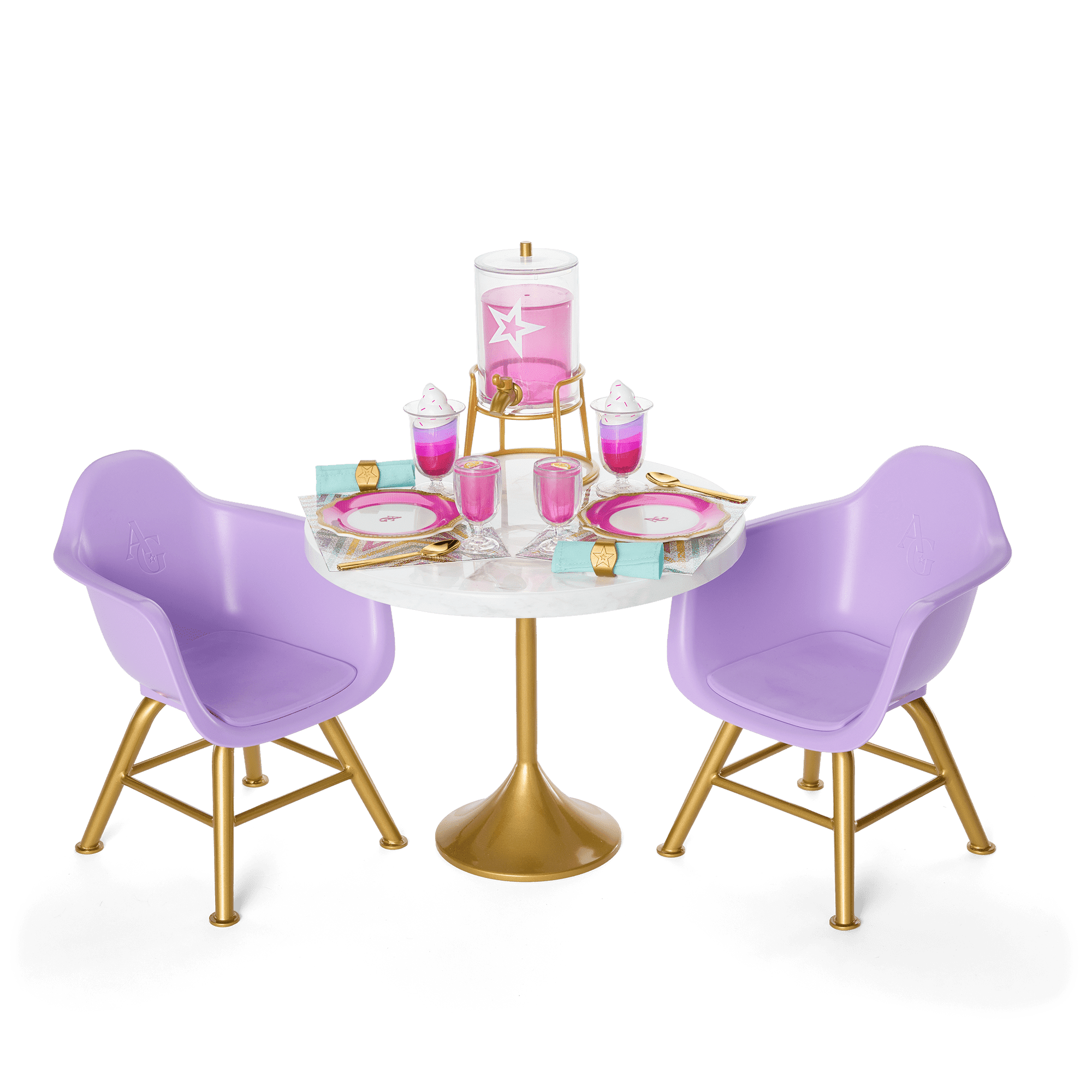 Kitchen Table for Two Set for 18-inch Dolls