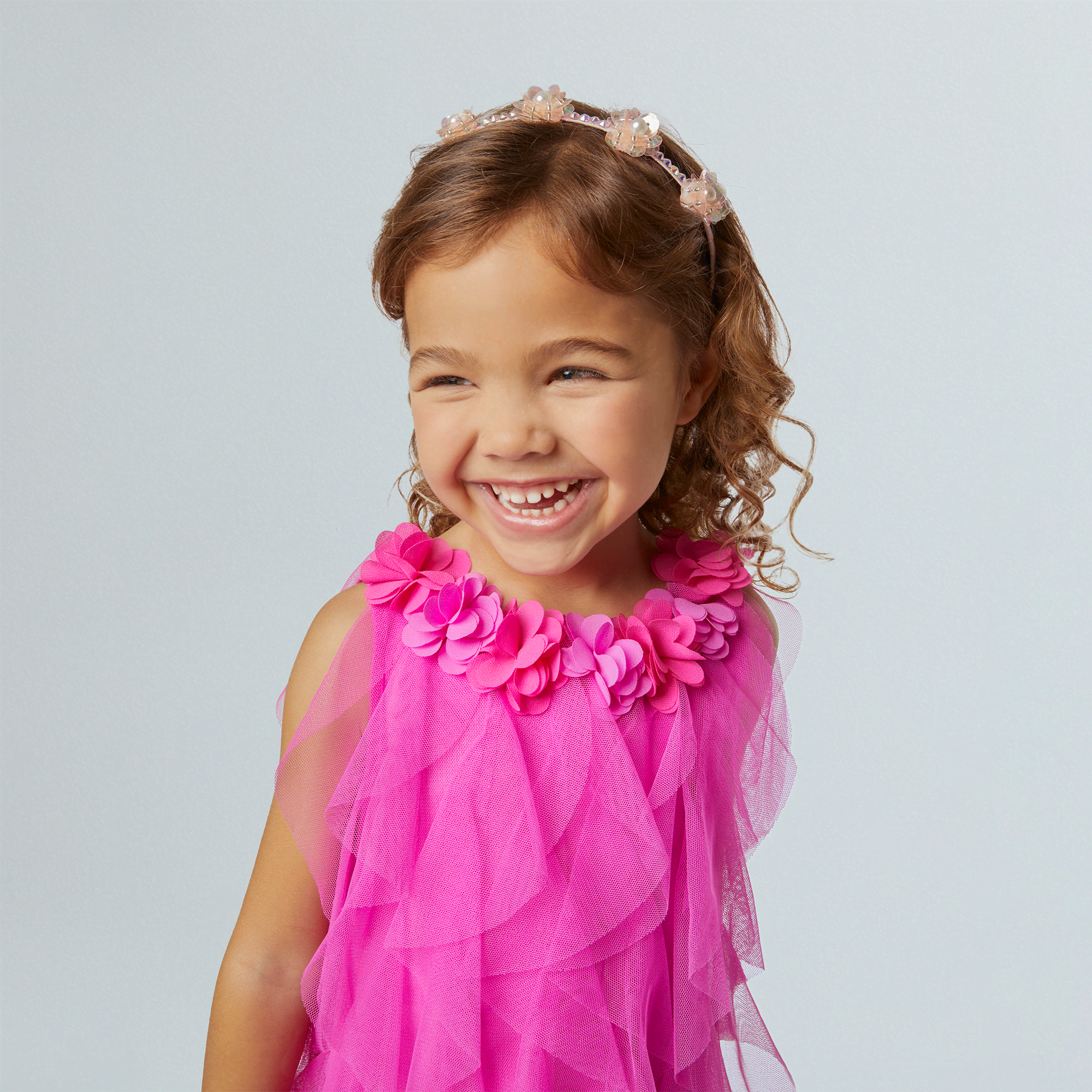 Party-Pink Birthday Dress for Little Girls (Bitty Baby®)