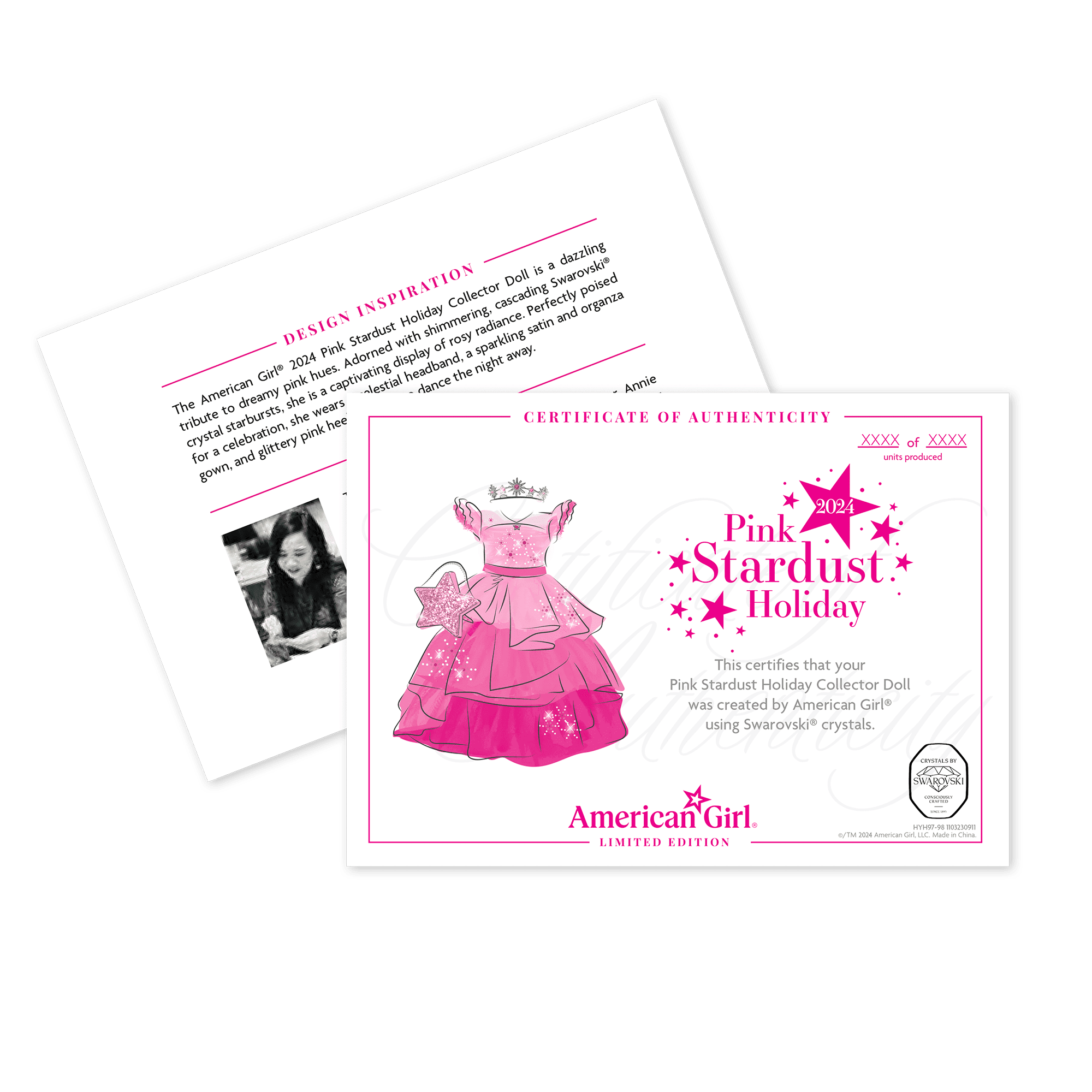 American Girl® 2024 Pink Stardust Holiday Collector Doll
