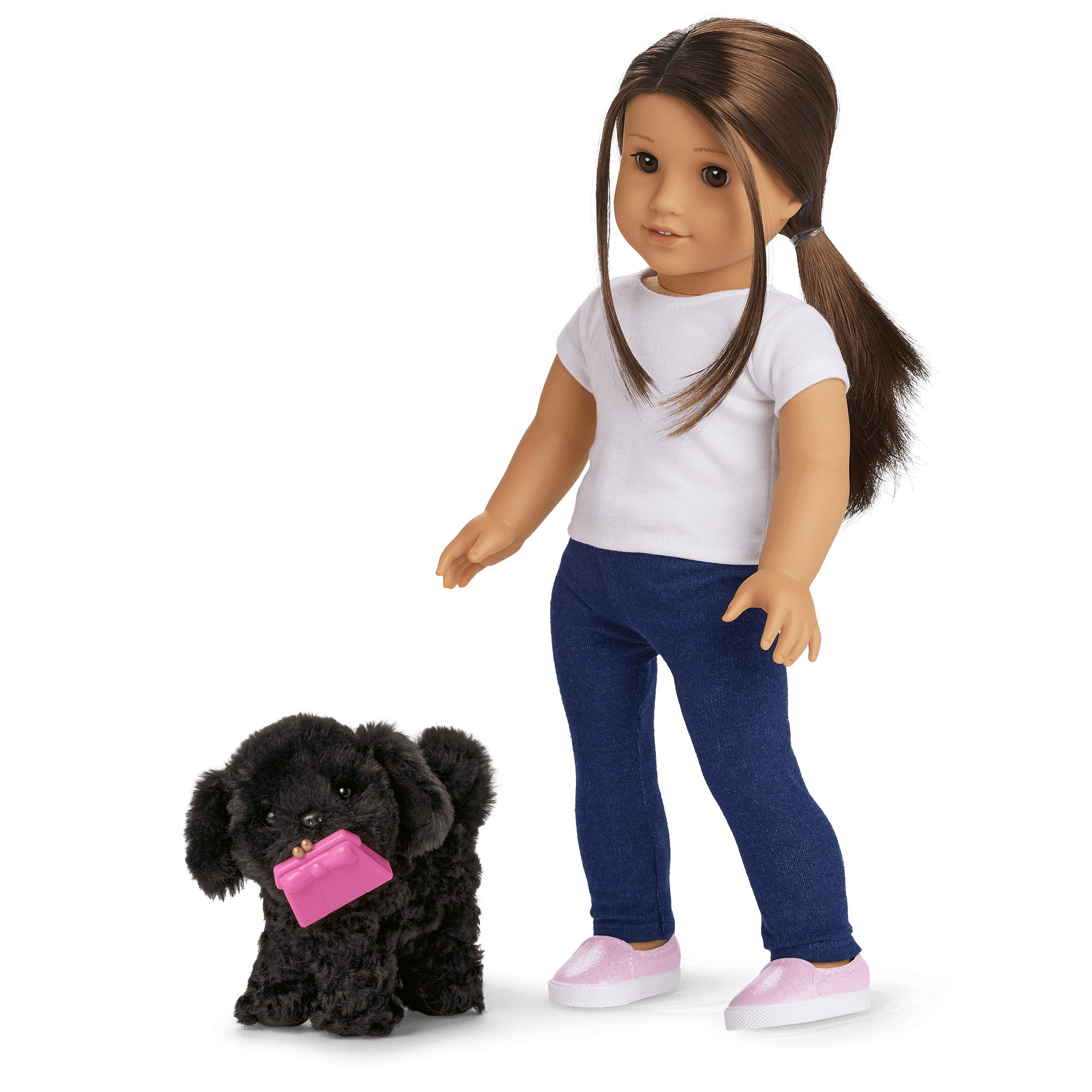 Shi-Poo Sweetie Dog for 18-inch Dolls & Fancy Pet Fashion Accessories