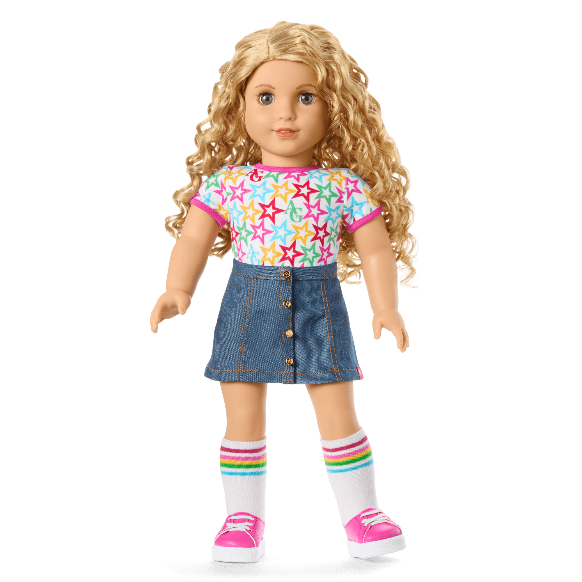 Truly Me™ 18-inch Doll #115 with curly blonde hair