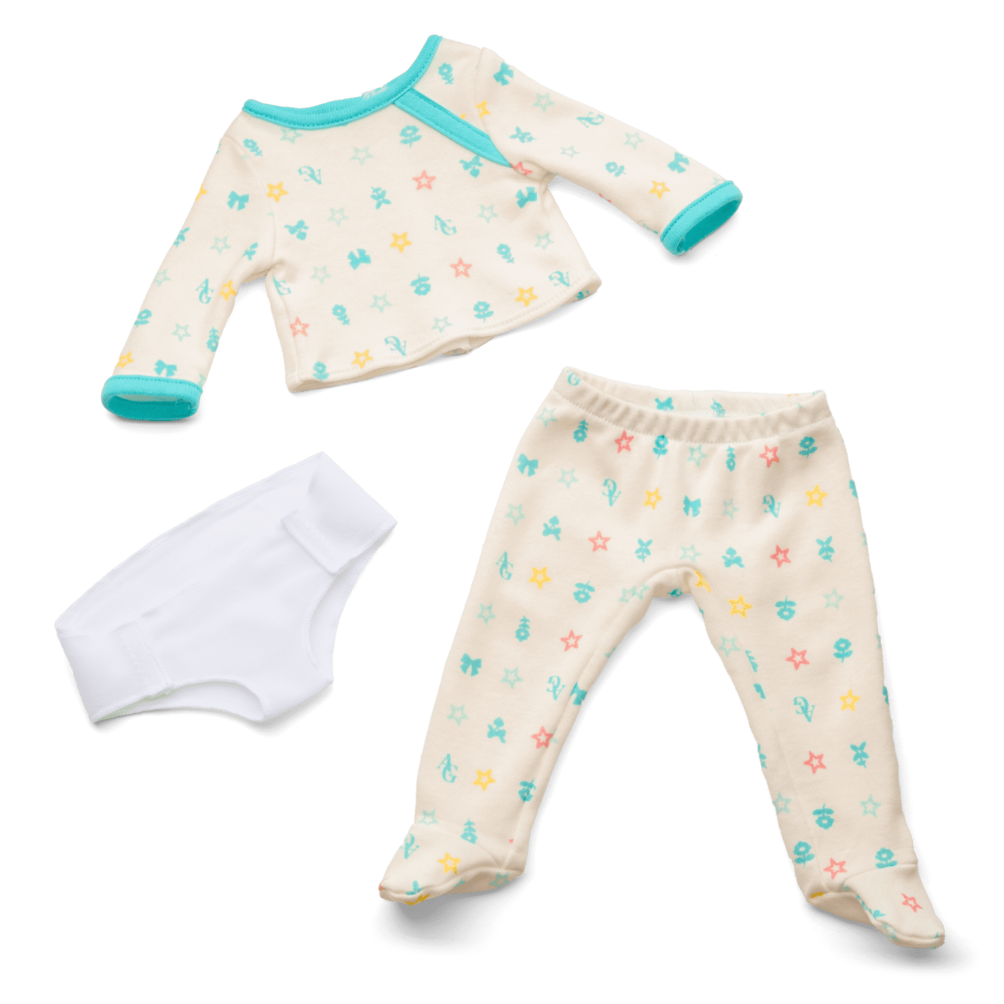 Bitty Baby® Doll #4 in Pastel Blue + Bear Friend & Board Book