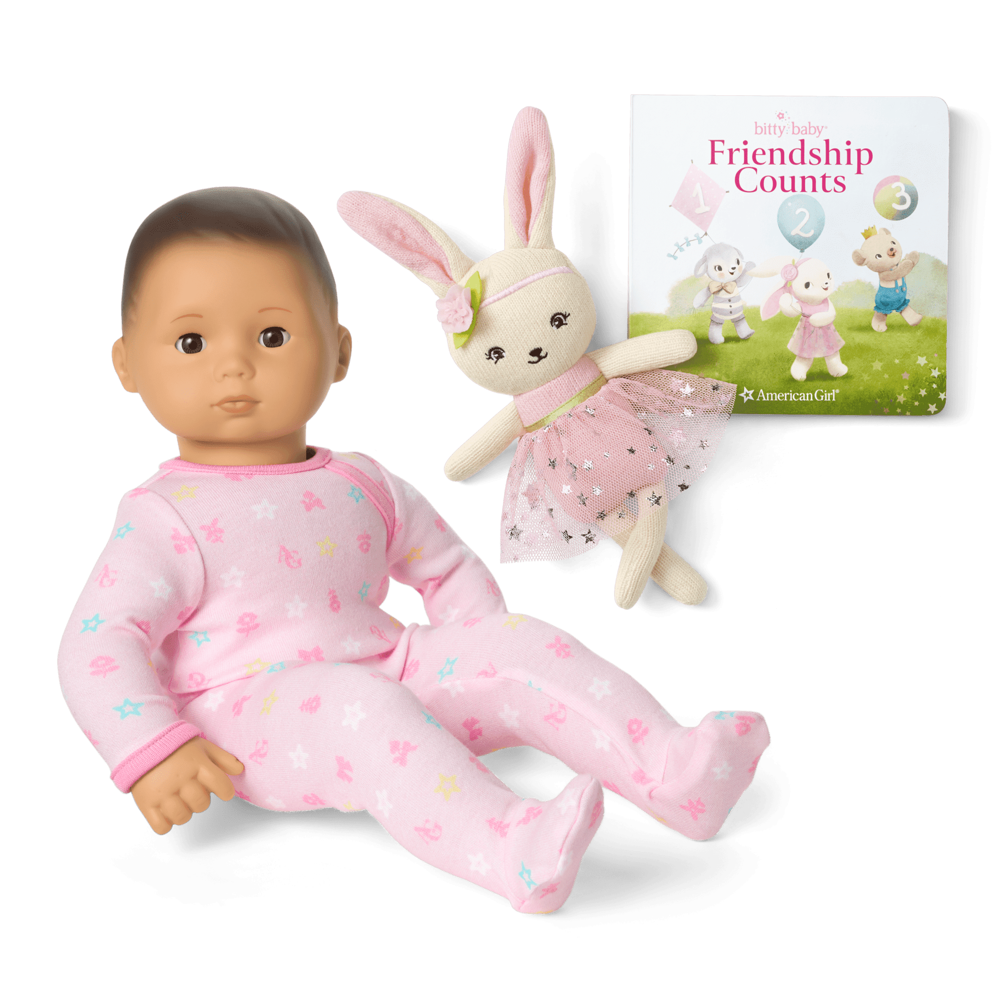 Bitty Baby® Doll #4 with black hair in Pastel