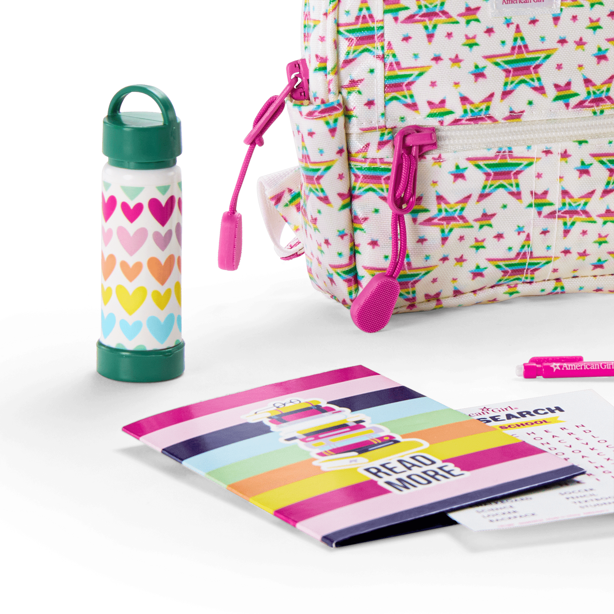 American girl doll school backpack set store