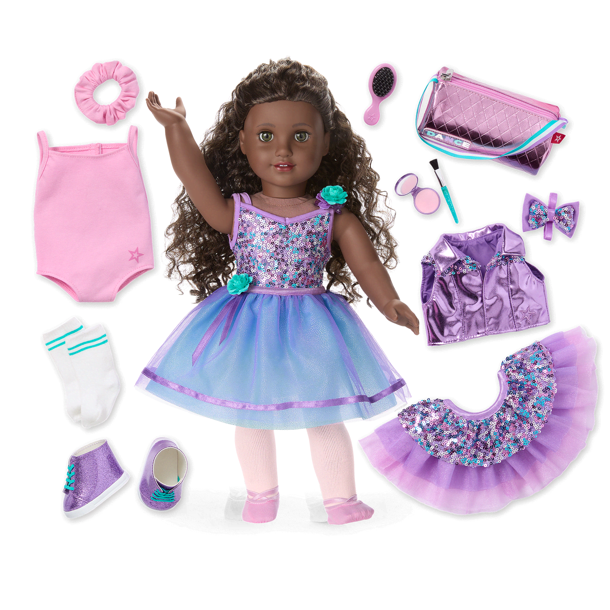 Truly Me 125 Doll Dance Set Curly Hair American Girl