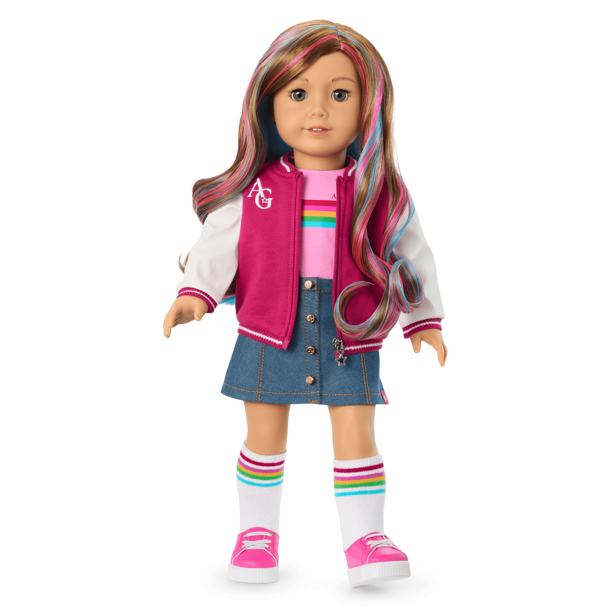 Truly Me™ 18-inch Doll #101 with wavy caramel hair