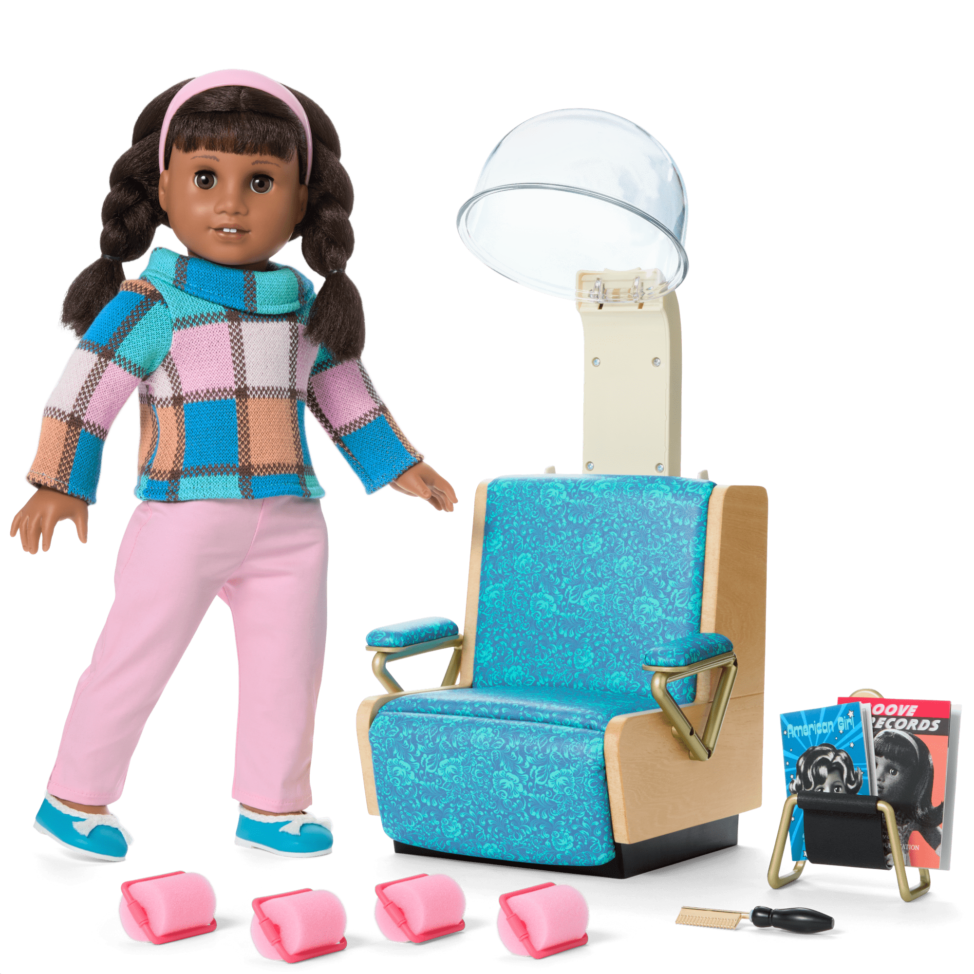 Melody’s™ Salon Chair & Accessories for 18-inch Dolls (Historical Characters)