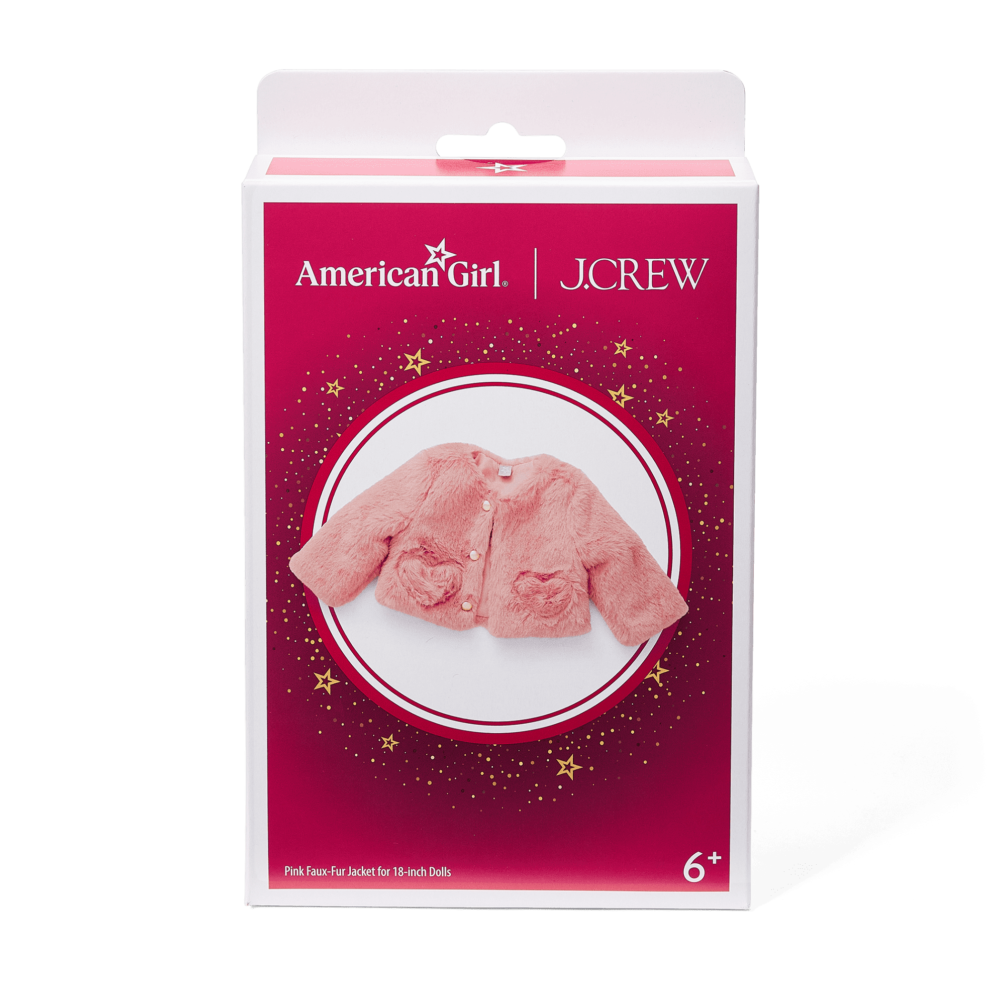 American Girl® x J.Crew Pink Faux-Fur Jacket for 18-inch Dolls